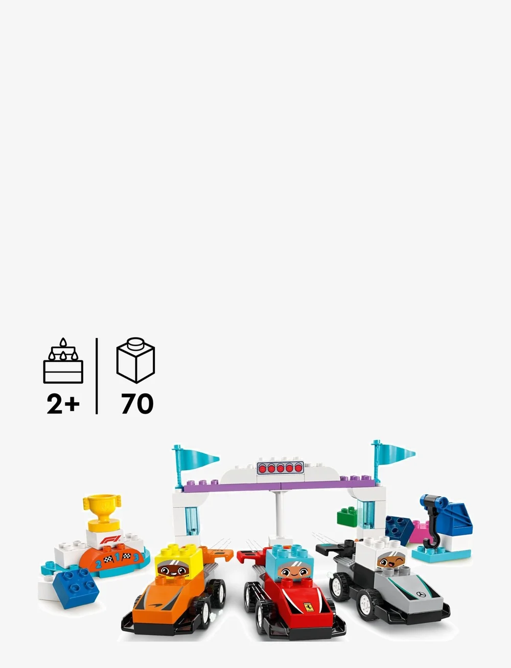 LEGO - Town Team Race Cars & Drivers Building Toy for Family Fun 10445 - lego formula 1 - multi - 4