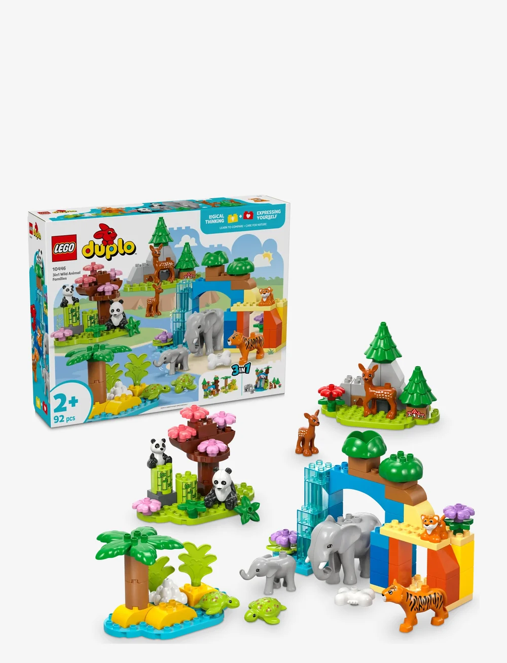 LEGO - Town 3 in 1 Wild Animal Families Set Learning Toy 10446 - lego duplo - multi - 0