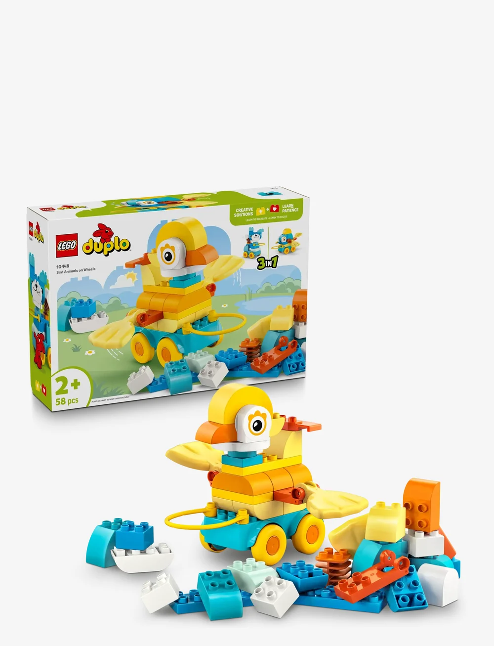 LEGO - Town 3 in 1 Animals on Wheels Building Toy for Imaginative Play 10448 - lego duplo - multi - 0