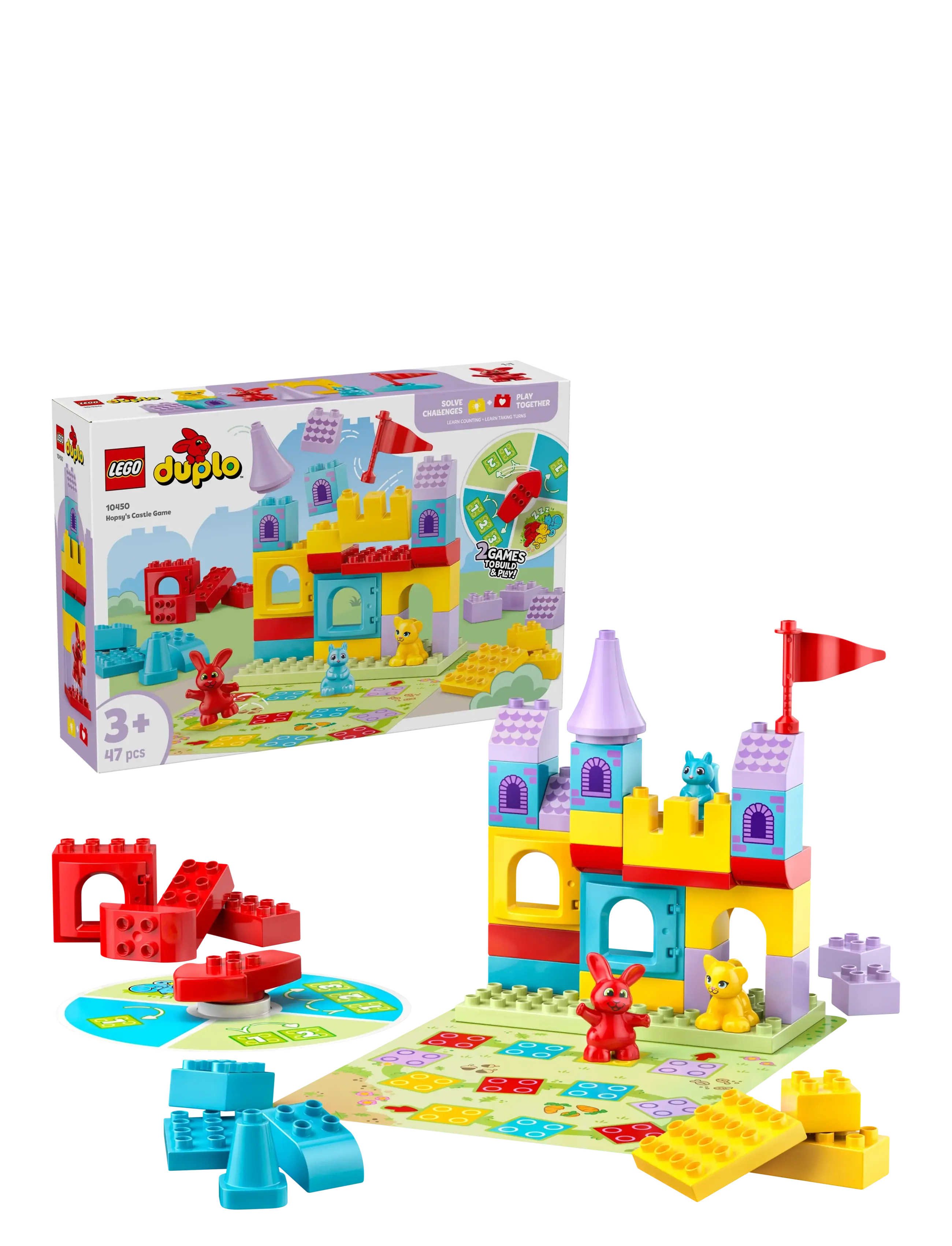 LEGO Hopsys Slotsspil 10450, One Size, Multi/patterned, Lego Legetøj > Lego duplo, Børn