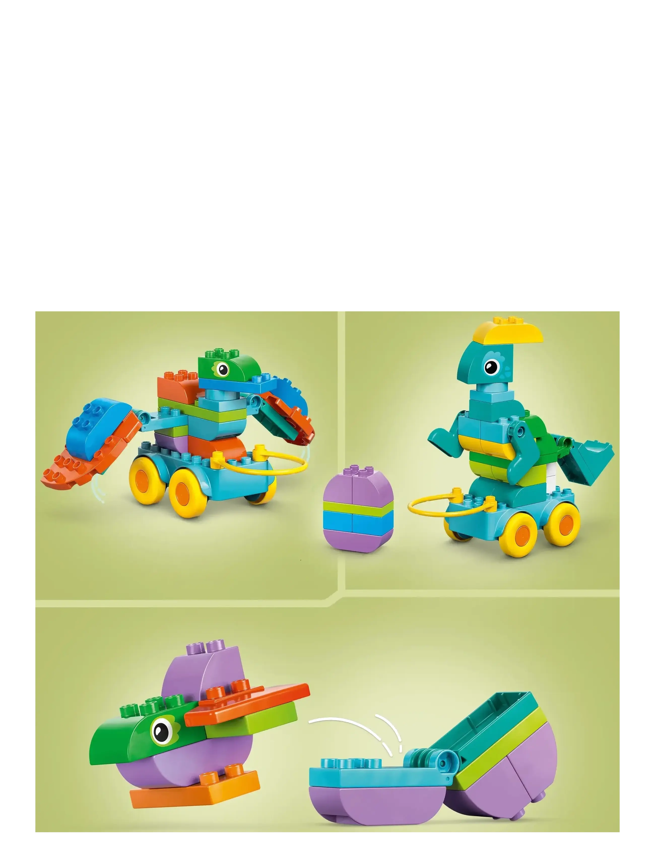 LEGO - Town 3 in 1 Dinosaurs on Wheels Learn-Through-Play Toddler Toy 10451 - lego duplo - multi - 3