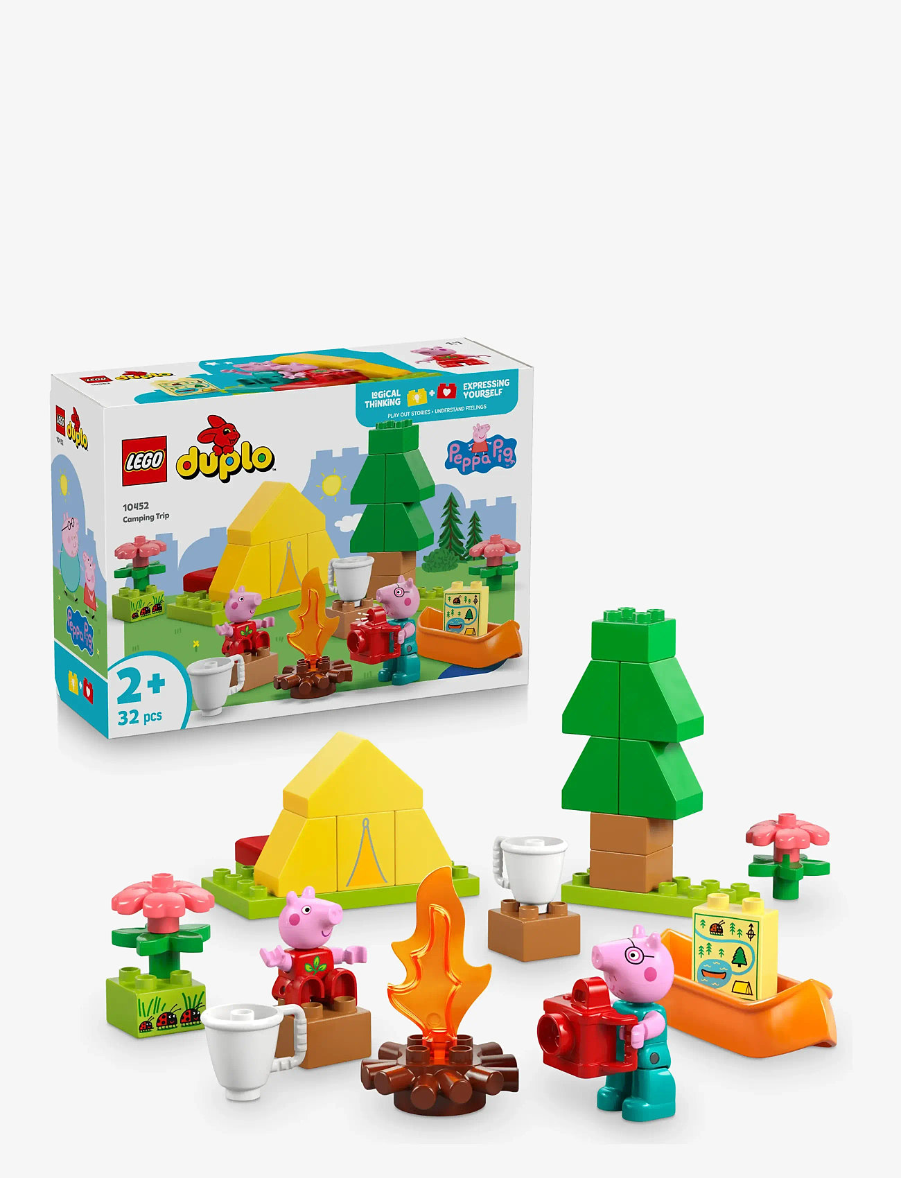 LEGO - Peppa Pig Camping Trip Building Playset with Canoe Toy 10452 - lego peppa pig - multi - 0