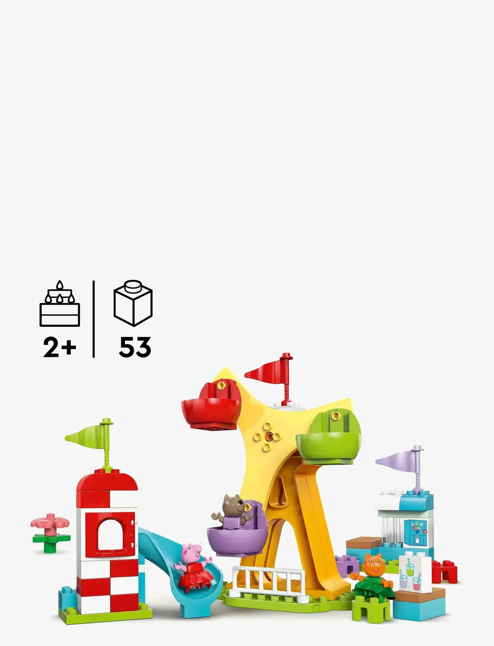 LEGO - Peppa Pig Funfair Pretend-Play Amusement Park Toddler Toy 10453 - lego peppa wutz - multi - 1