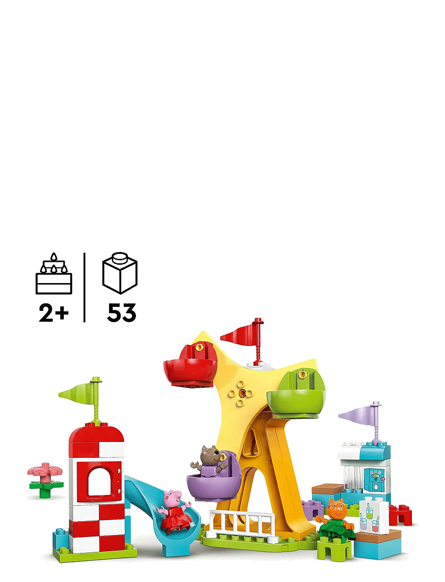 LEGO - Peppa Pig Funfair Pretend-Play Amusement Park Toddler Toy 10453 - lego® duplo® - multi - 1