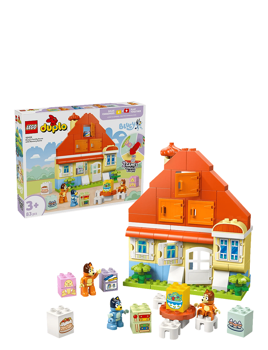 LEGO - Bluey: Bluey’s Family House with Memory Game Interactive Toy 10459 - lego duplo - multi - 0