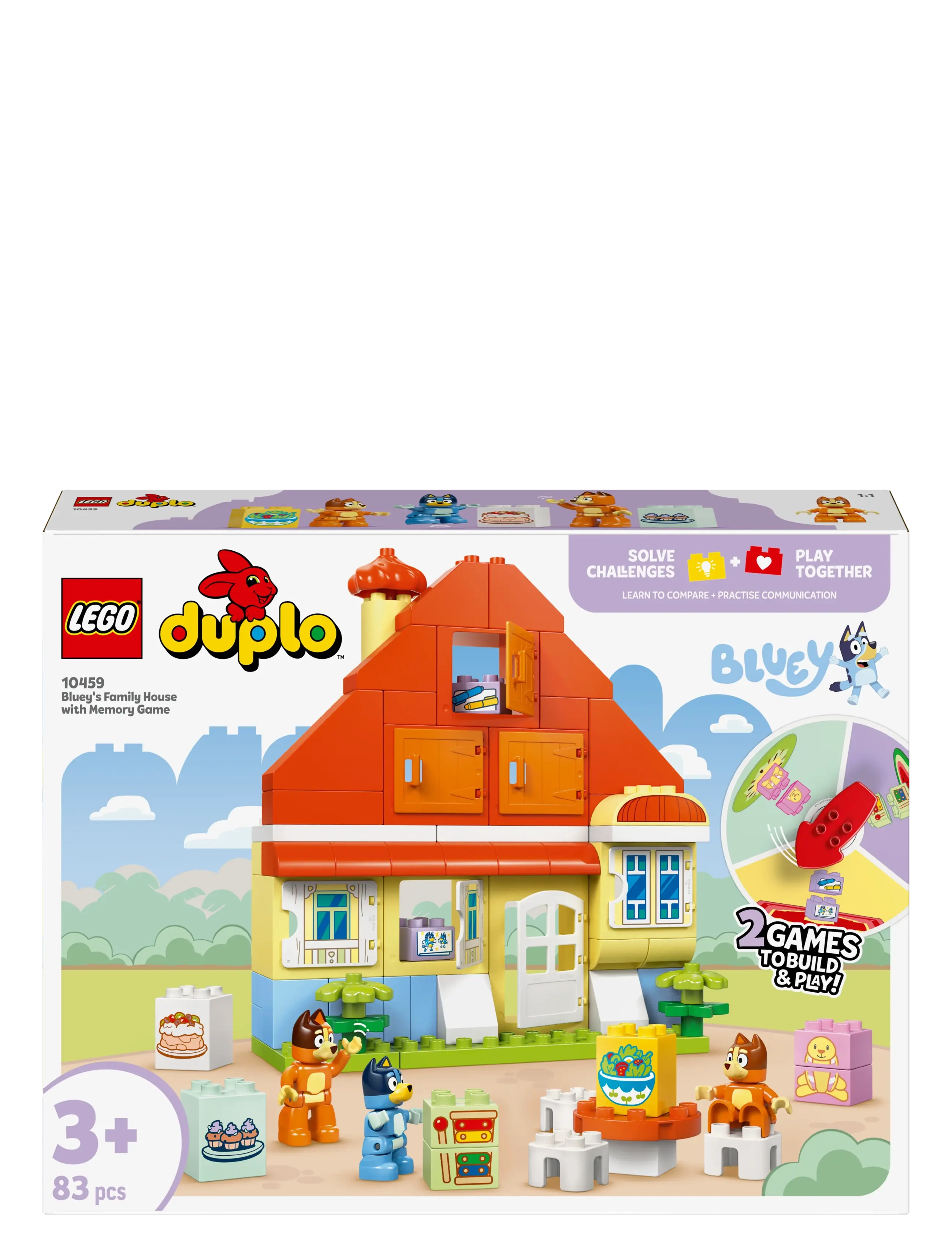 LEGO - Bluey: Bluey’s Family House with Memory Game Interactive Toy 10459 - lego duplo - multi - 4