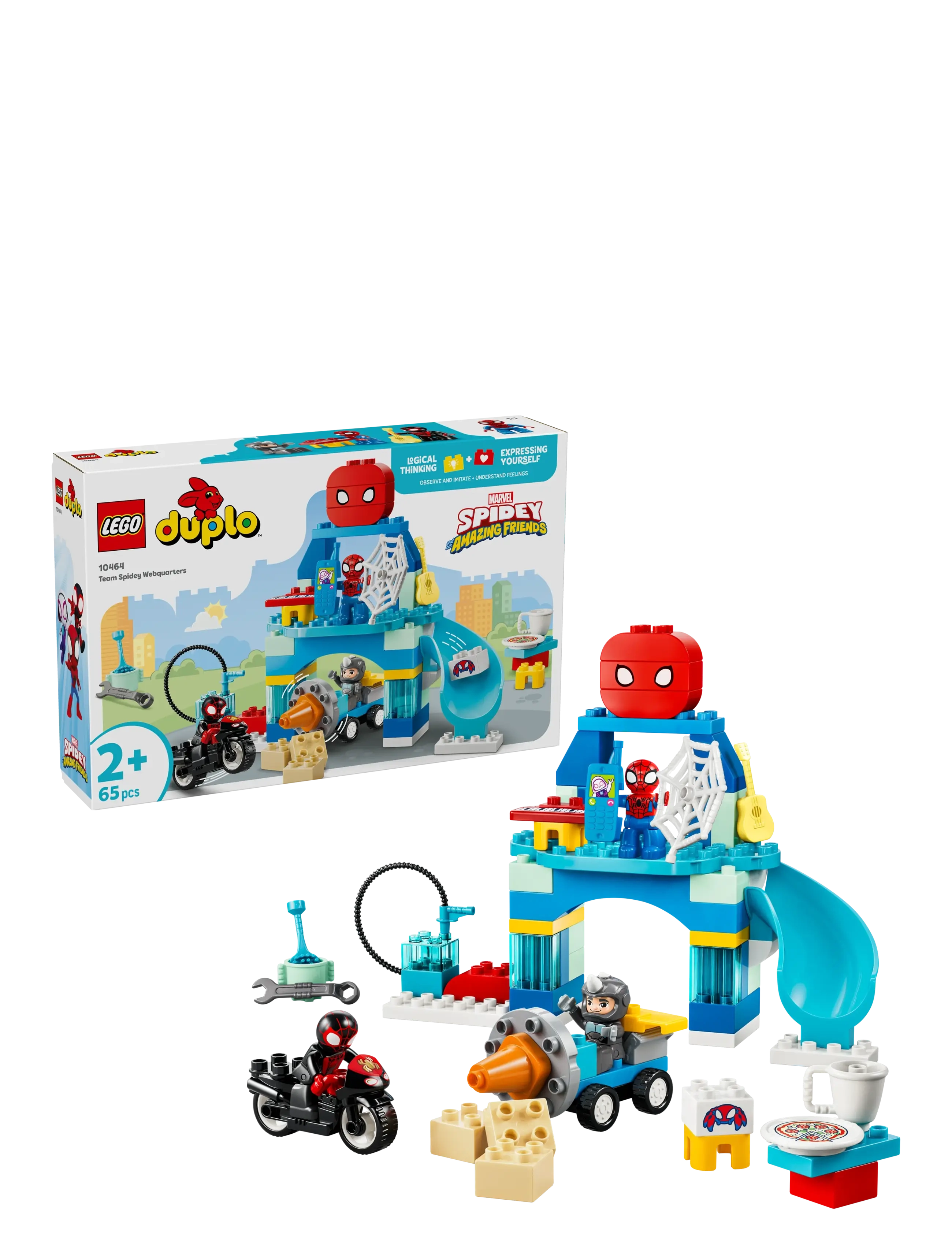 LEGO Team Spideys Hovedkvarter 10464, One Size, Blue, Lego Legetøj > Lego duplo, Børn