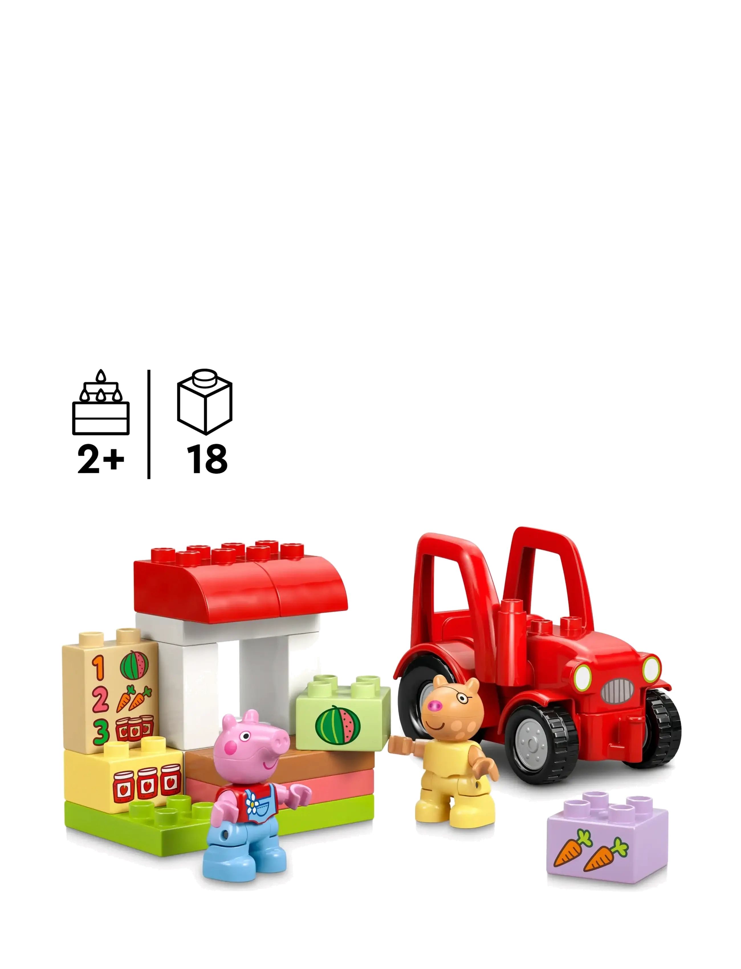 LEGO - Peppa Pig Tractor and Market Building Toy 10468 - lego peppa wutz - multi - 1