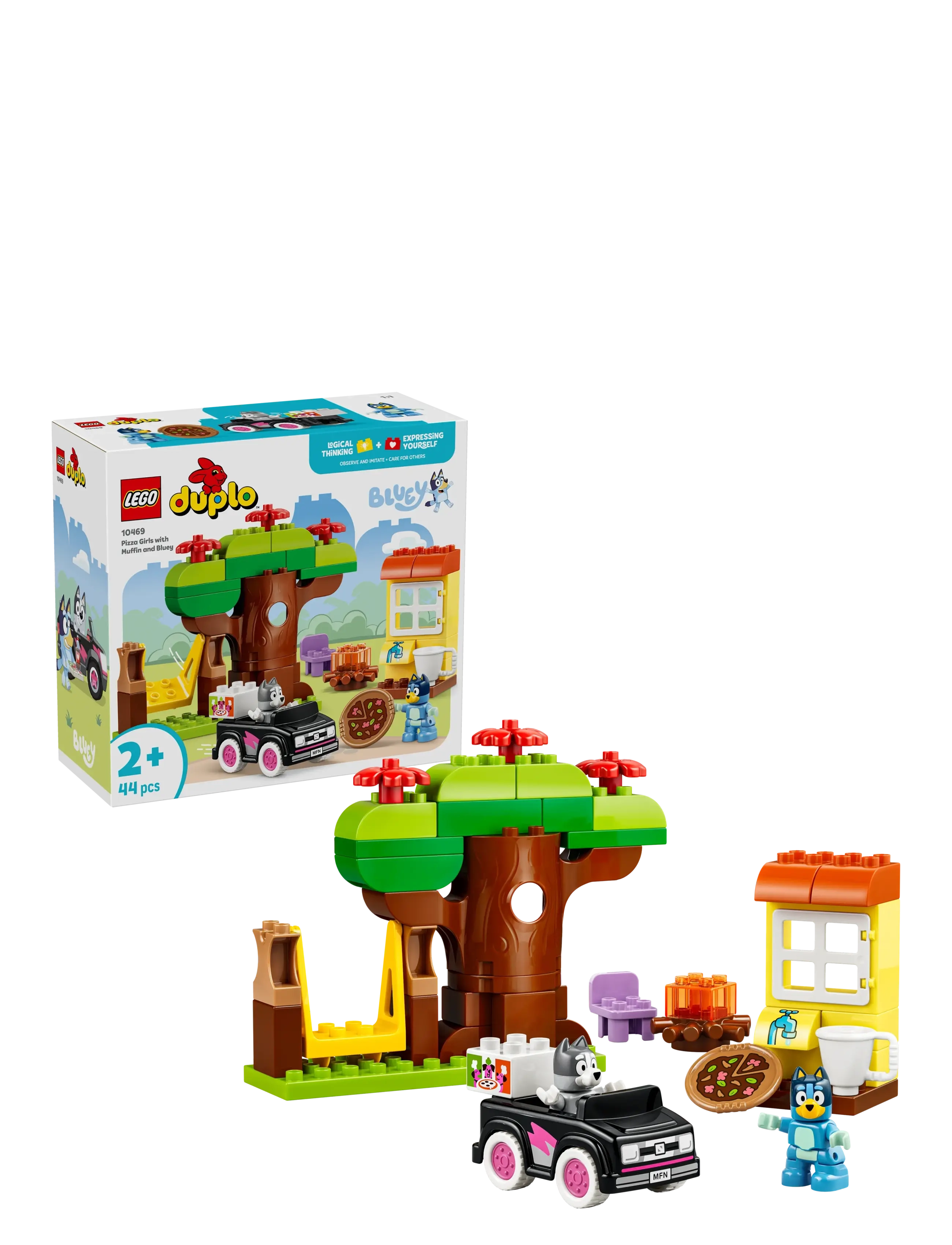 LEGO Pizza-Piger Med Muffin Og Bluey 10469, One Size, Lego Spielzeug, Mehrfarbig/gemustert - duplo, Kinder