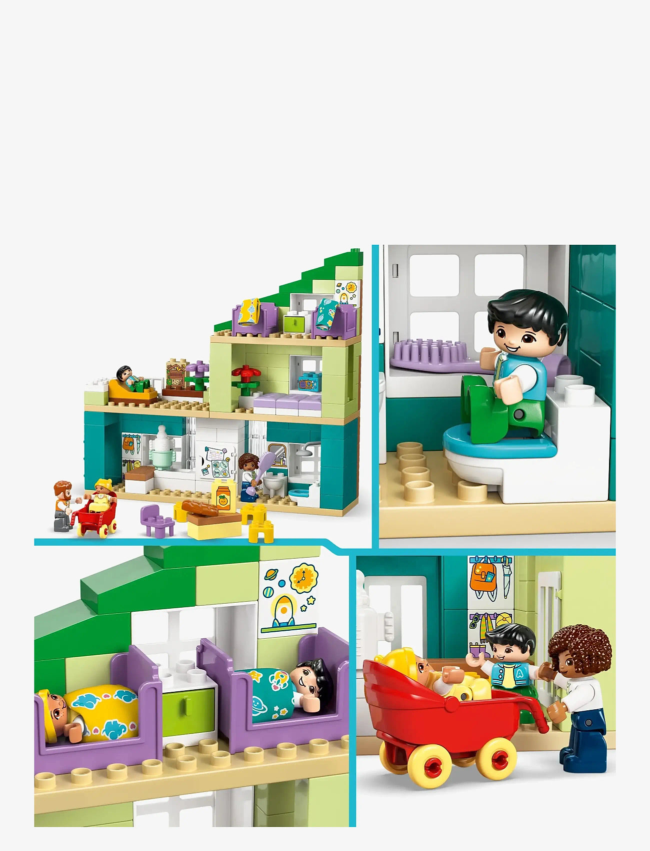 LEGO - Town 3 in 1 Modern Family House with Figures 10470 - lego duplo - multi - 3