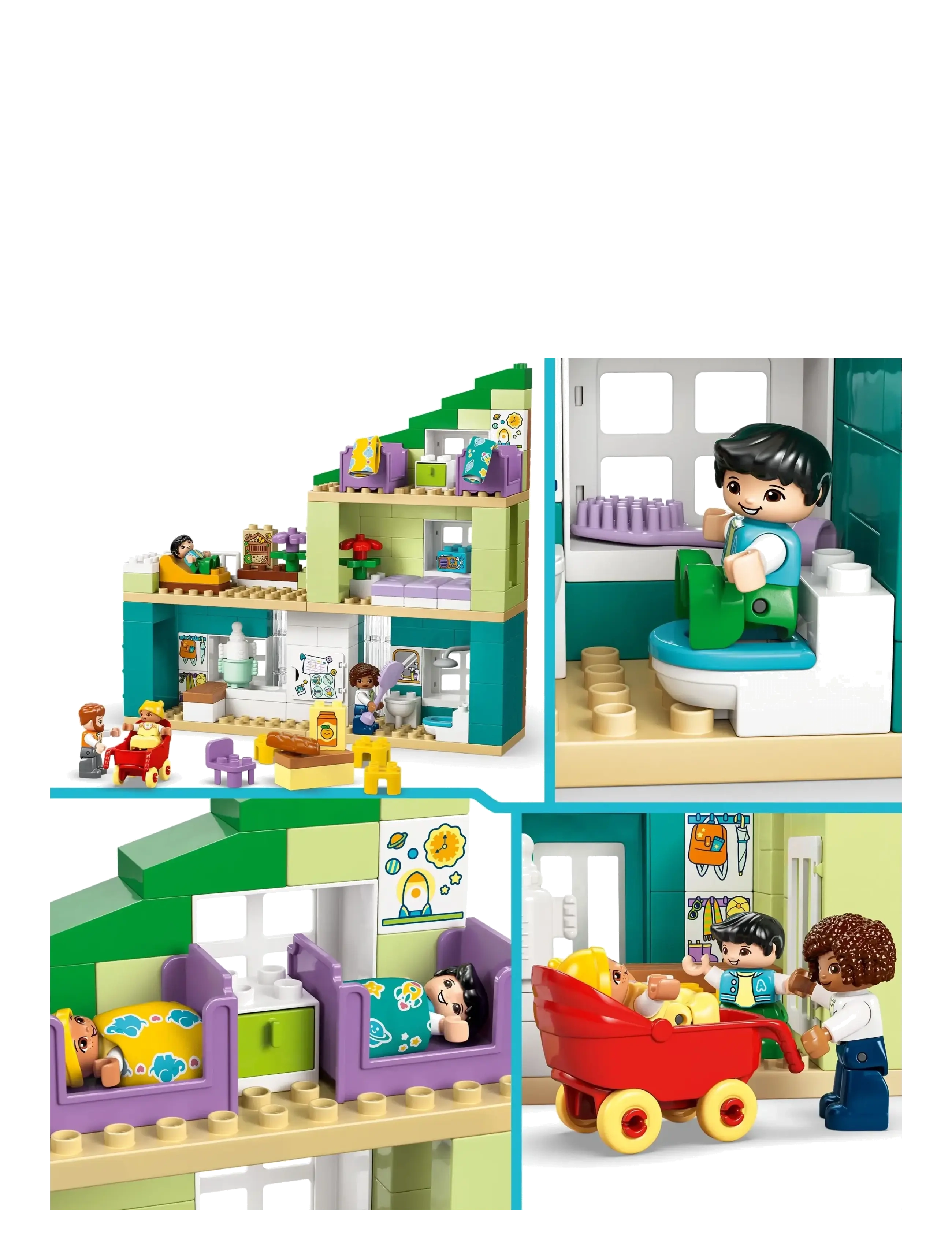 LEGO - Town 3 in 1 Modern Family House with Figures 10470 - lego duplo - multi - 3