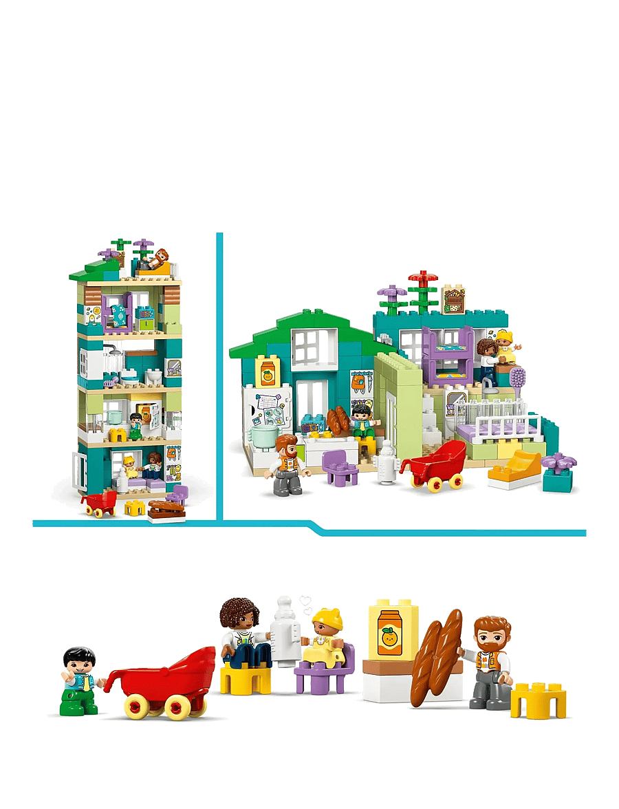 LEGO - Town 3 in 1 Modern Family House with Figures 10470 - lego duplo - multi - 4