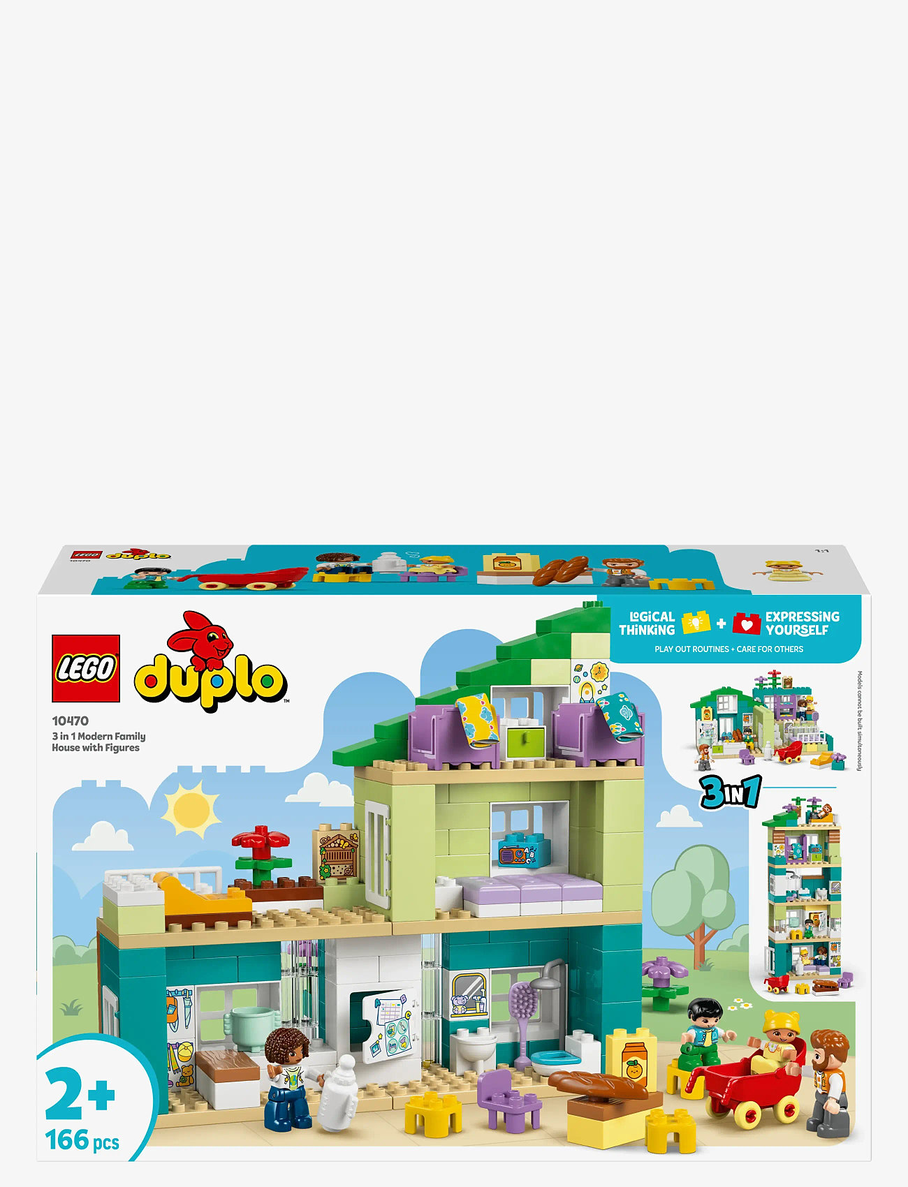 LEGO - Town 3 in 1 Modern Family House with Figures 10470 - lego duplo - multi - 5