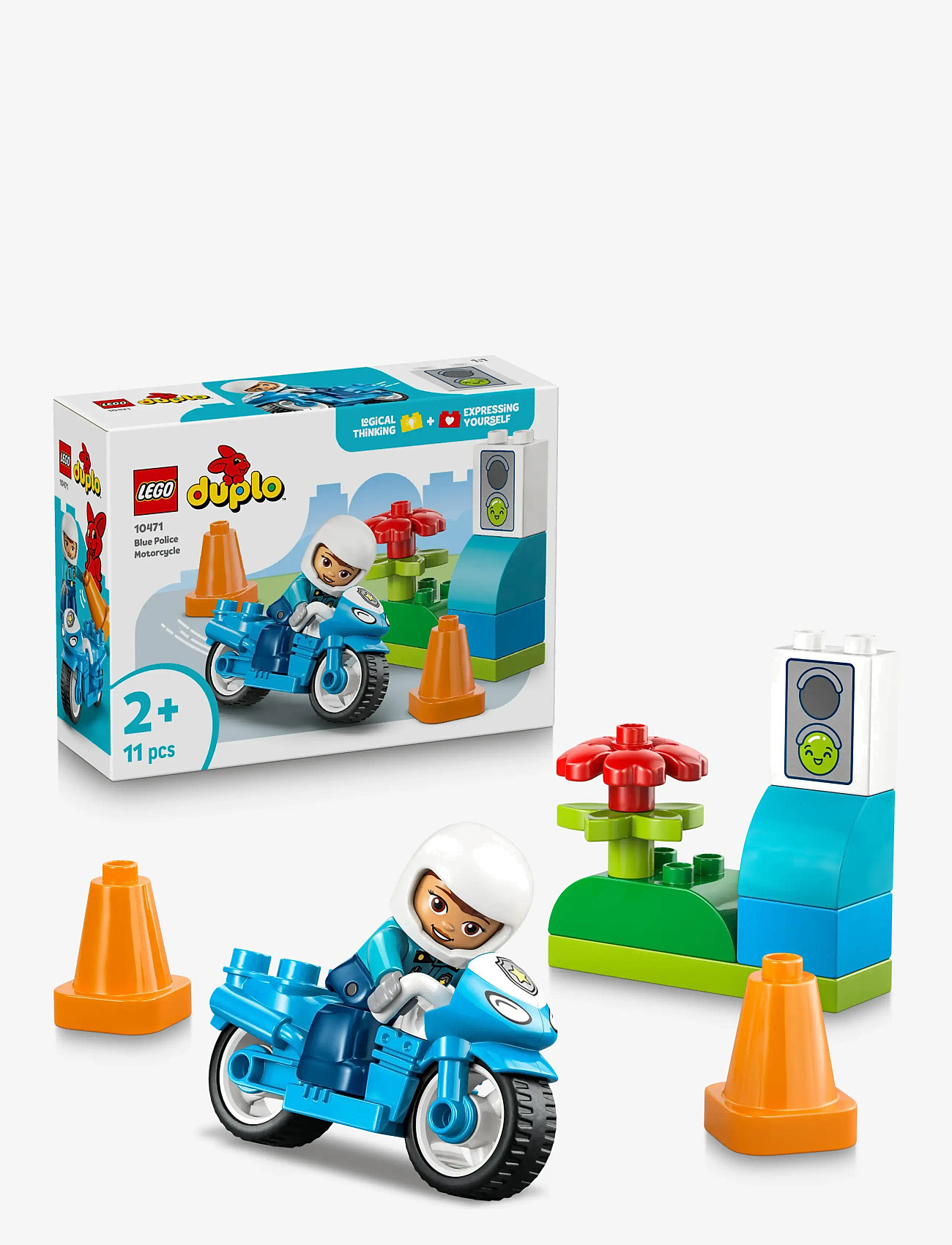 LEGO - Town Blue Police Motorcycle Playset 10471 - lego duplo - multi - 0