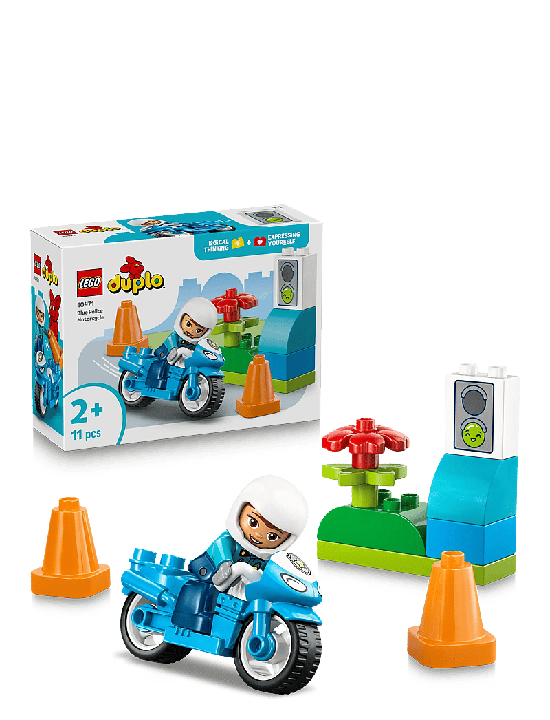 LEGO - Town Blue Police Motorcycle Playset 10471 - lego duplo - multi - 0