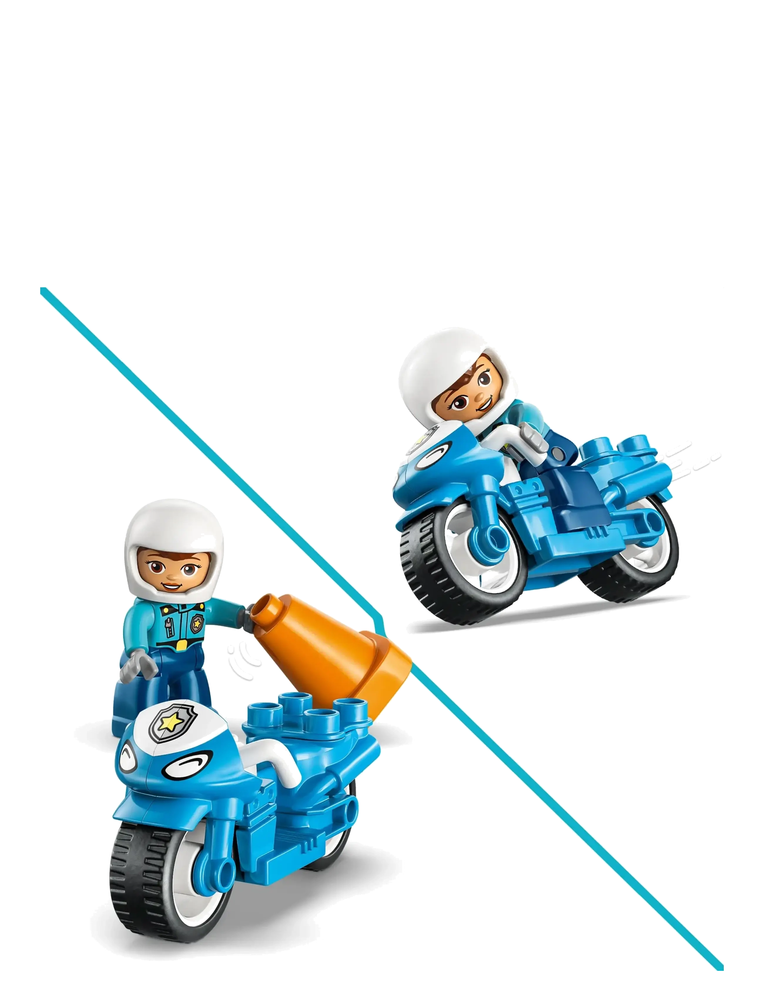 LEGO - Town Blue Police Motorcycle Playset 10471 - lego duplo - multi - 4