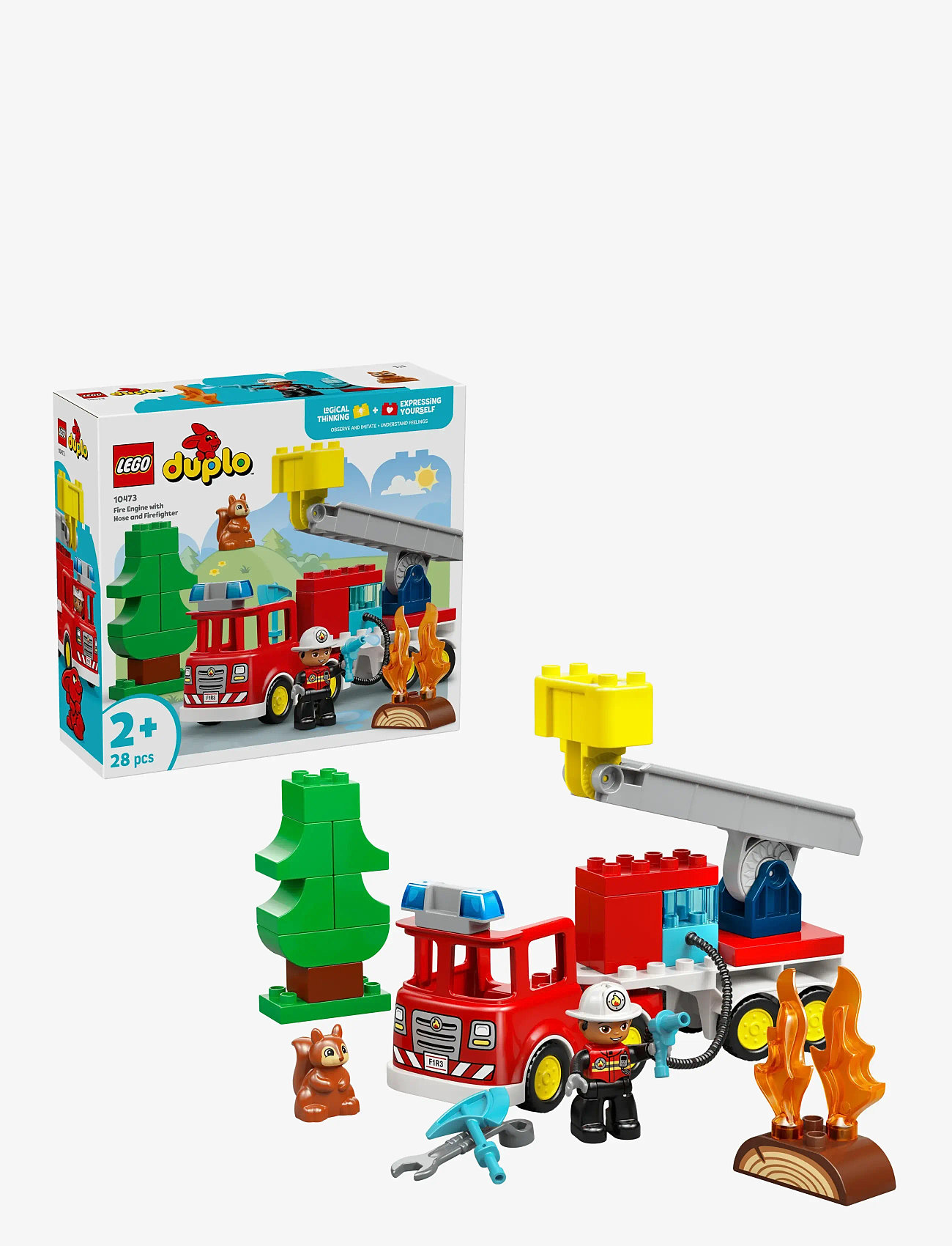 LEGO - Town Fire Engine with Hose and Firefighter 10473 - lego  duplo - multi - 0