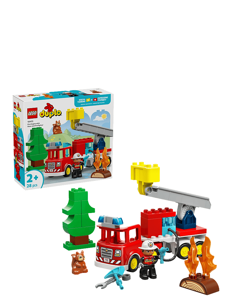 LEGO - Town Fire Engine with Hose and Firefighter 10473 - lego duplo - multi - 0