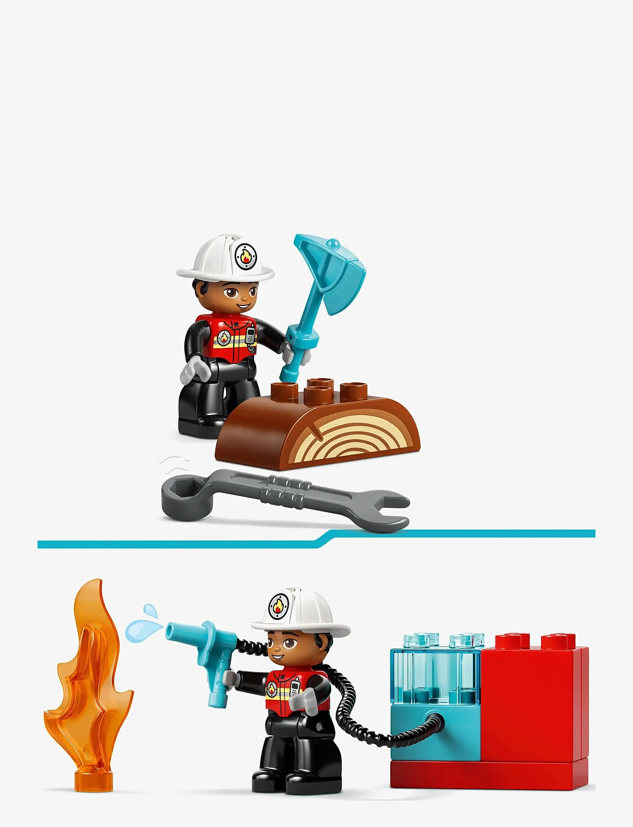 LEGO - Town Fire Engine with Hose and Firefighter 10473 - lego  duplo - multi - 4