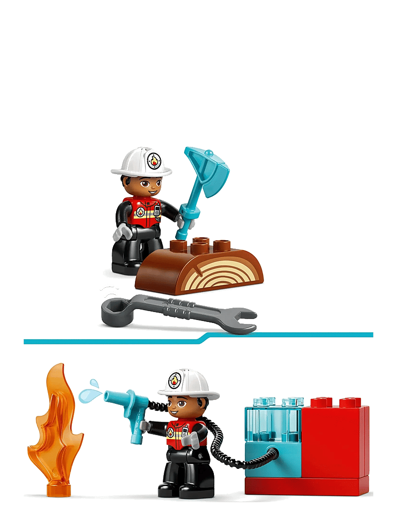 LEGO - Town Fire Engine with Hose and Firefighter 10473 - lego duplo - multi - 4