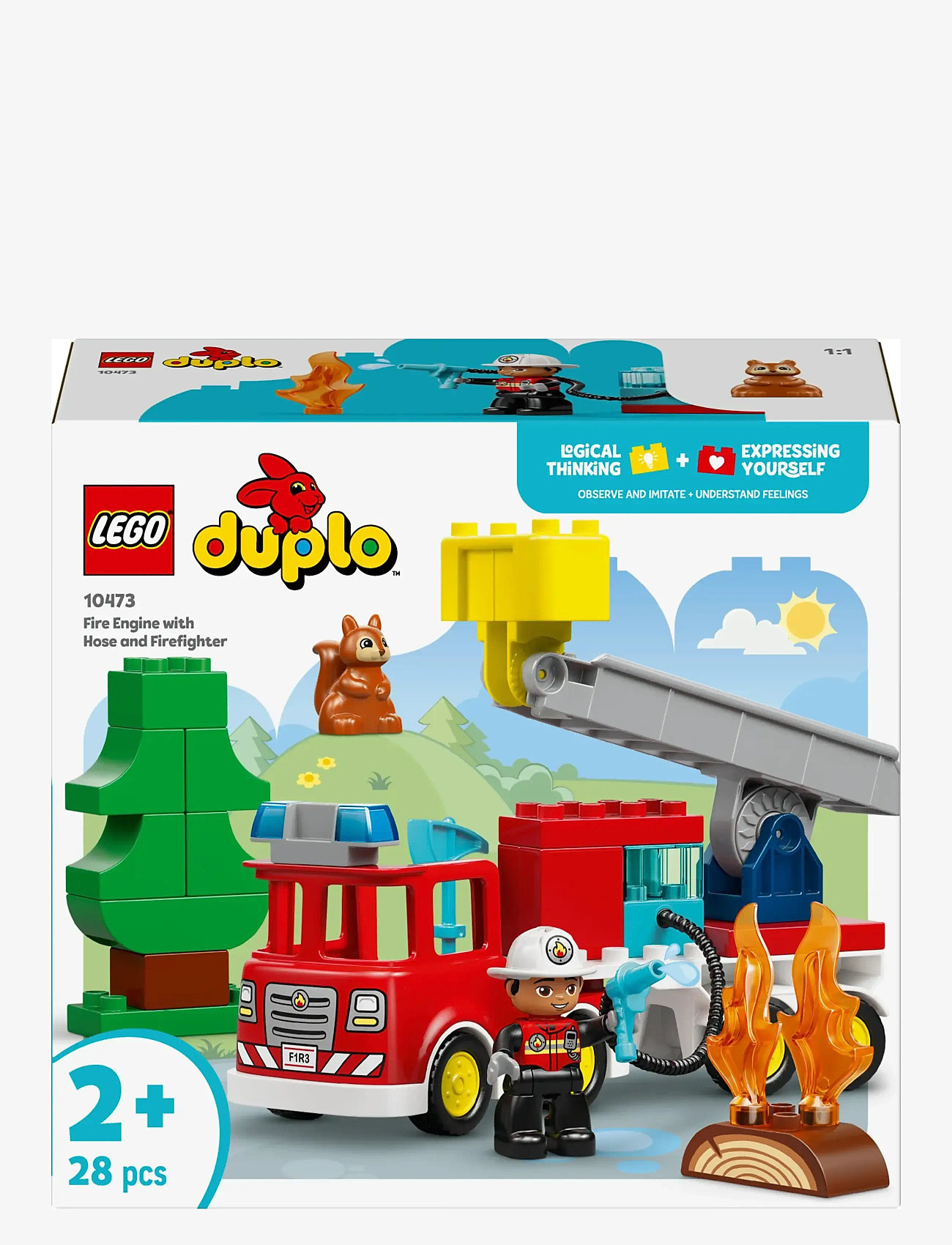 LEGO - Town Fire Engine with Hose and Firefighter 10473 - lego  duplo - multi - 5