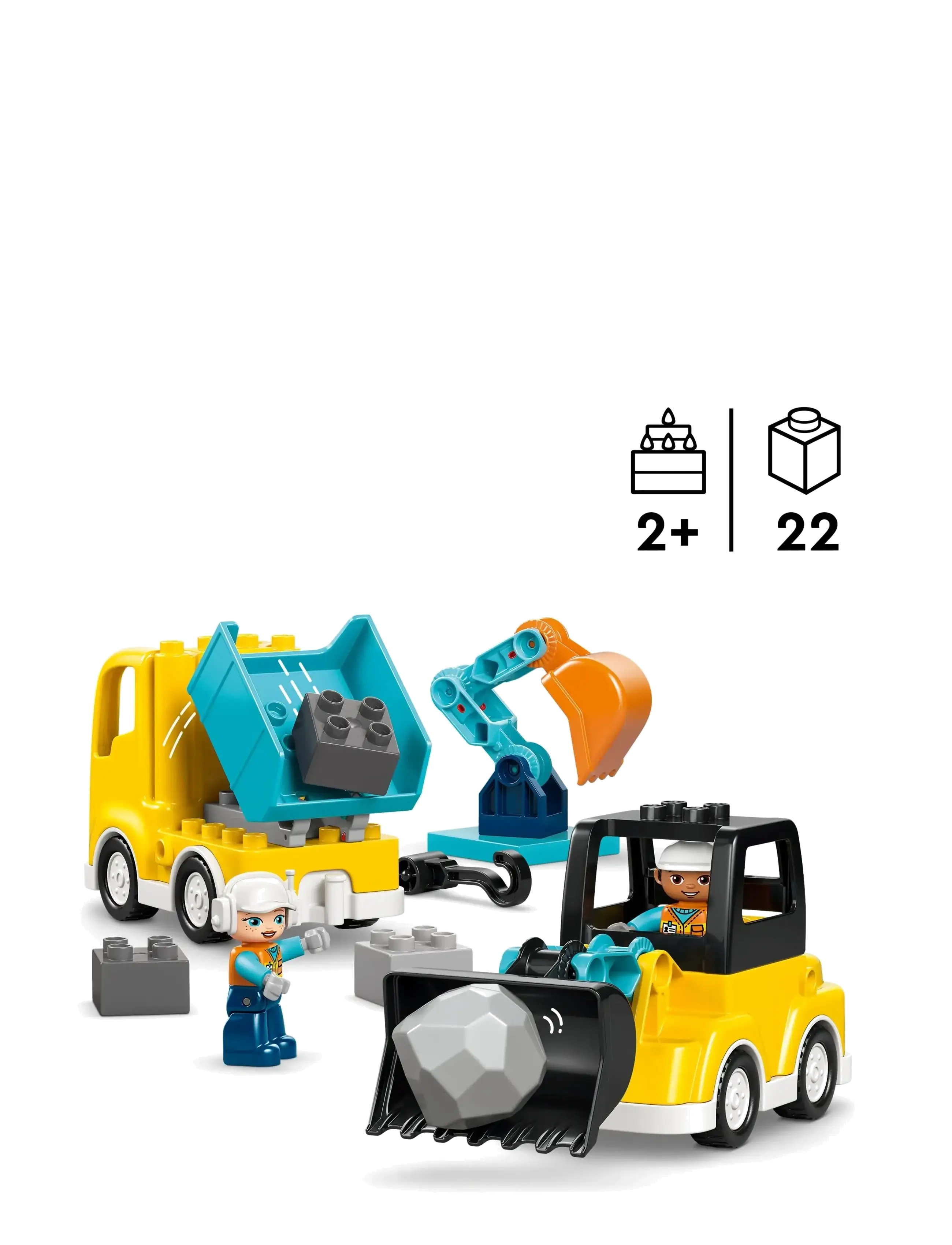 LEGO - Town 3 in 1 Construction Vehicles Toys 10475 - lego duplo - multi - 1