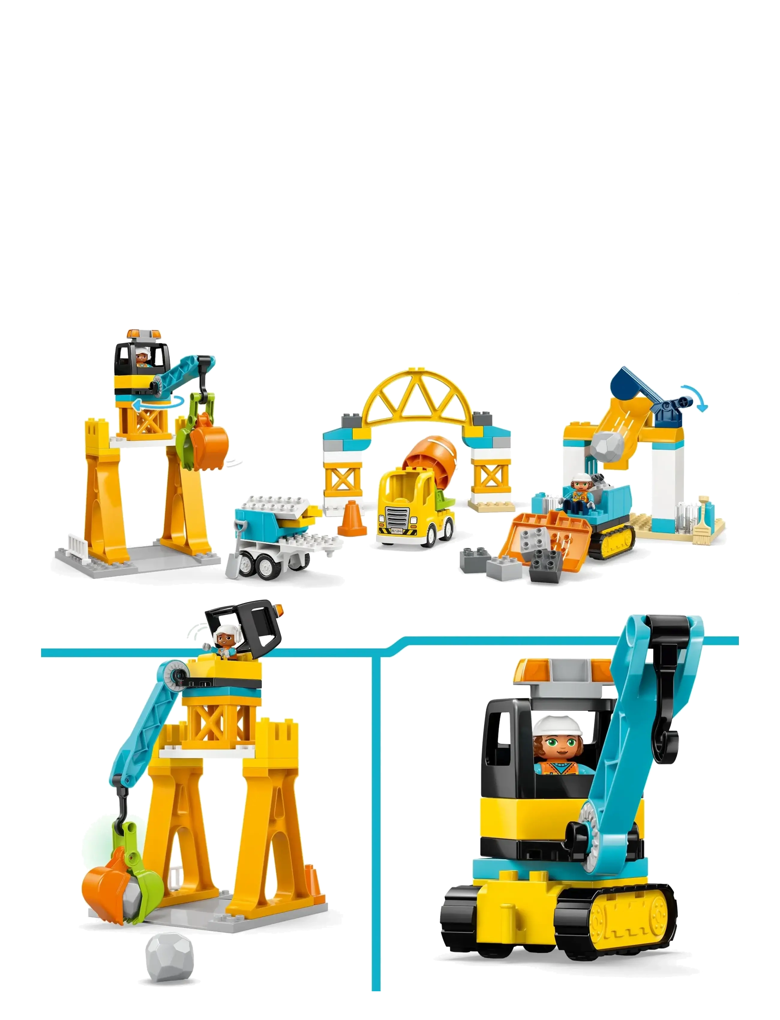 LEGO - Town 3 in 1 Construction Site and Vehicles 10476 - lego duplo - multi - 4
