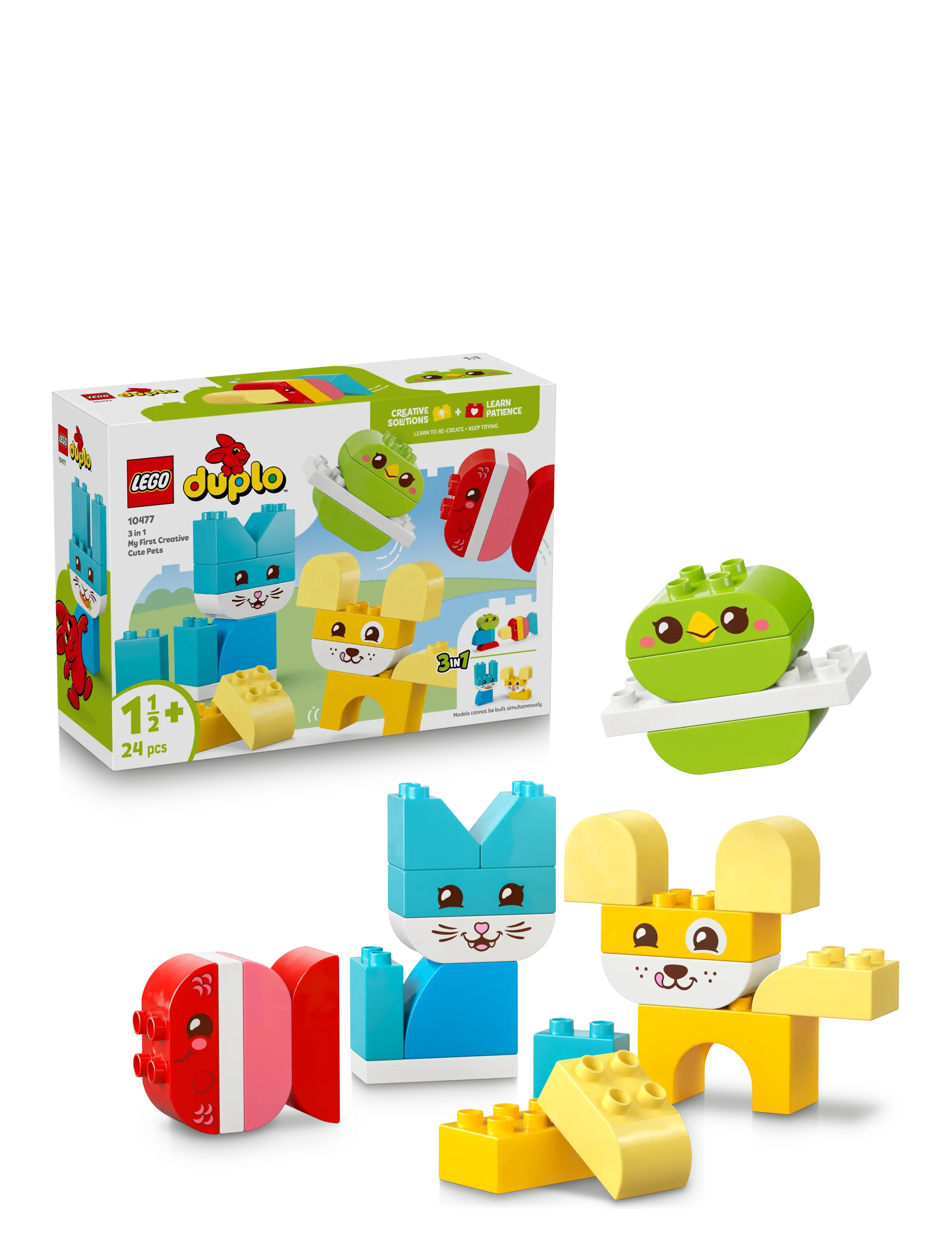 LEGO 3-I-1 Kreative Søde Kæledyr 10477, One Size, Blue, Lego Legetøj > Lego duplo, Børn