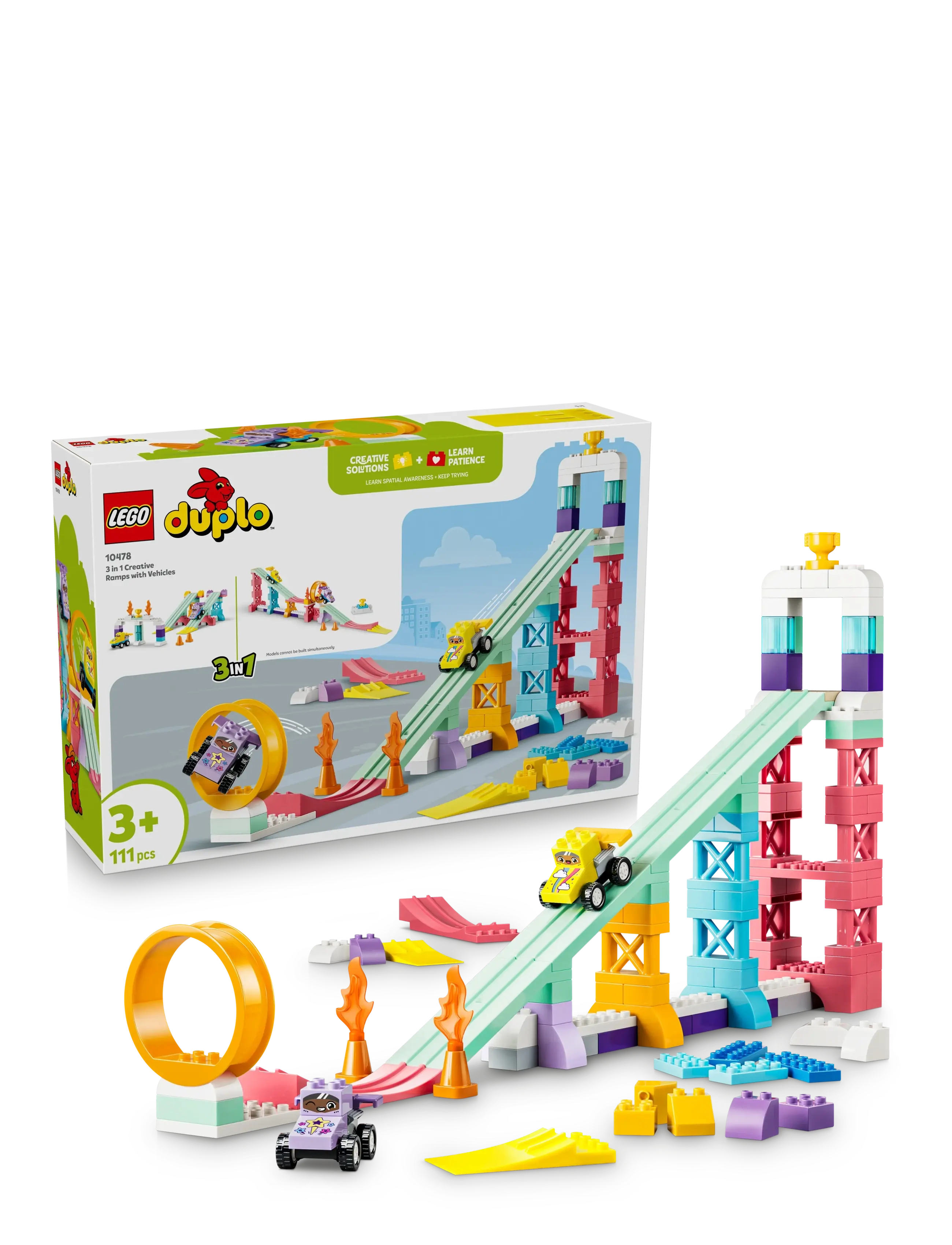 LEGO 3-I-1 Kreative Ramper Med Køretøjer 10478, One Size, Lego Spielzeug, Mehrfarbig/gemustert - duplo, Kinder