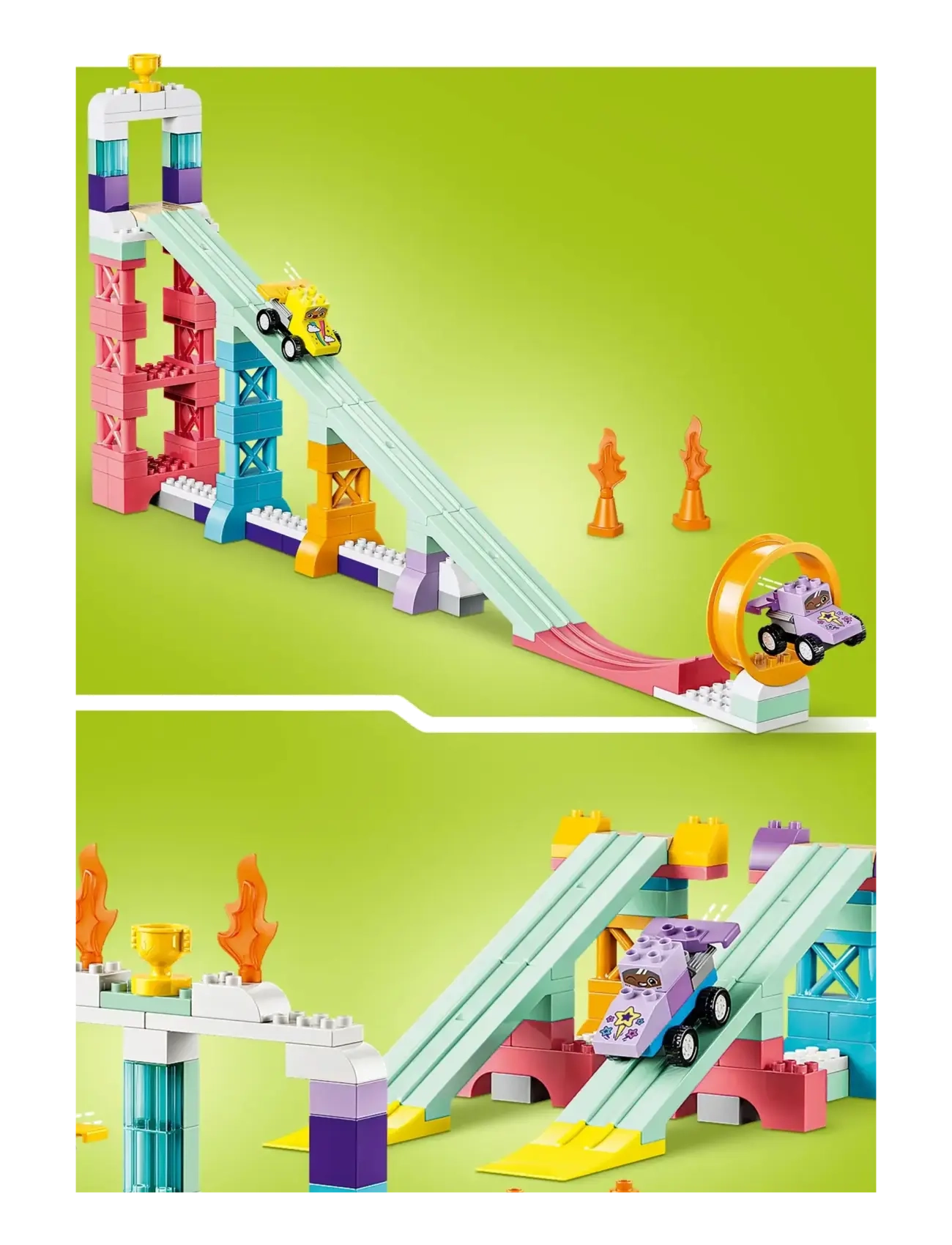 LEGO - Town 3 in 1 Creative Ramps with Vehicles 10478 - lego duplo - multi - 4