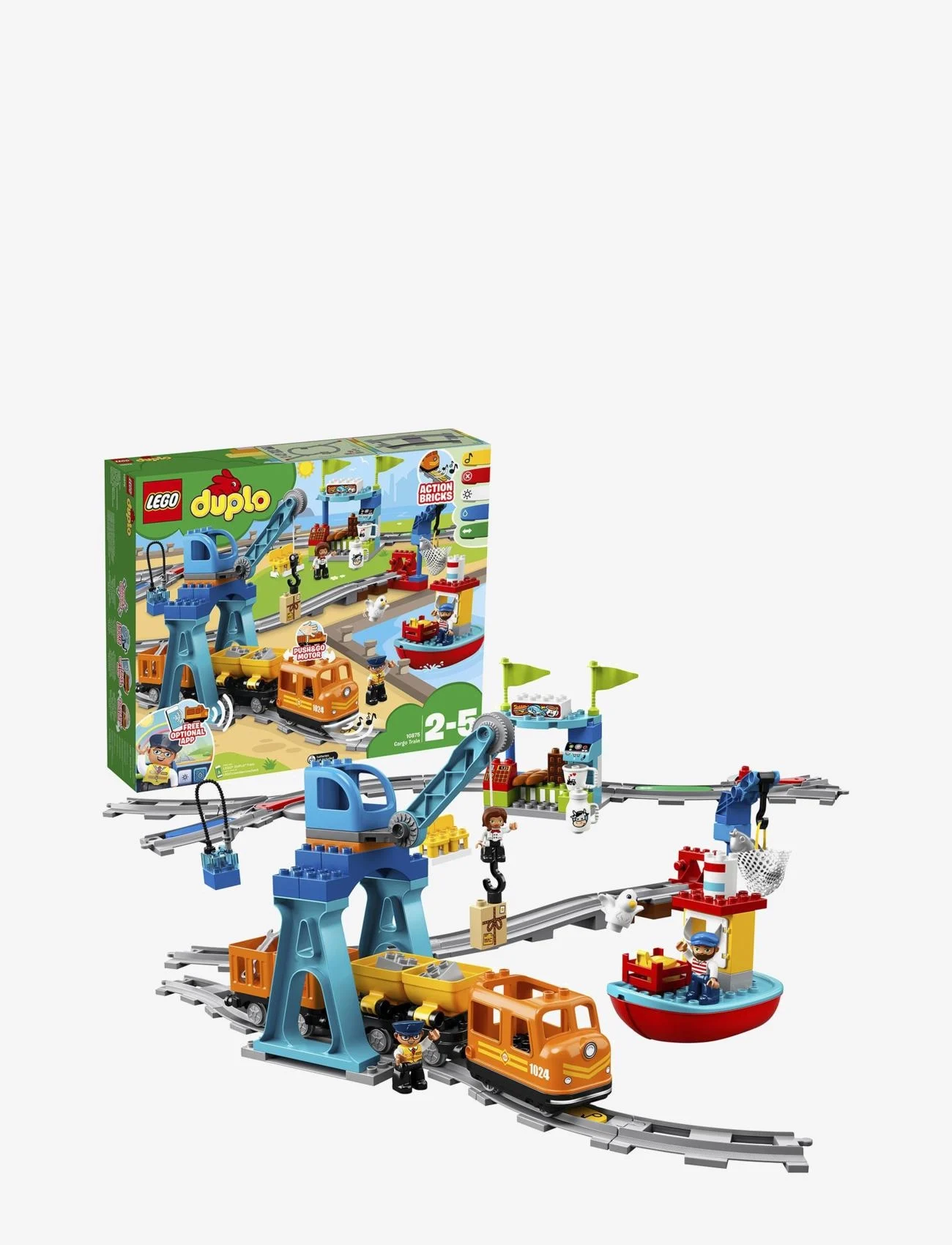 LEGO - Town Cargo Train Set with 5 Action Bricks - lego® duplo® - multicolor - 1