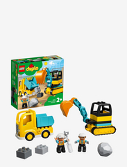 Town Truck & Tracked Excavator Toy - MULTICOLOR