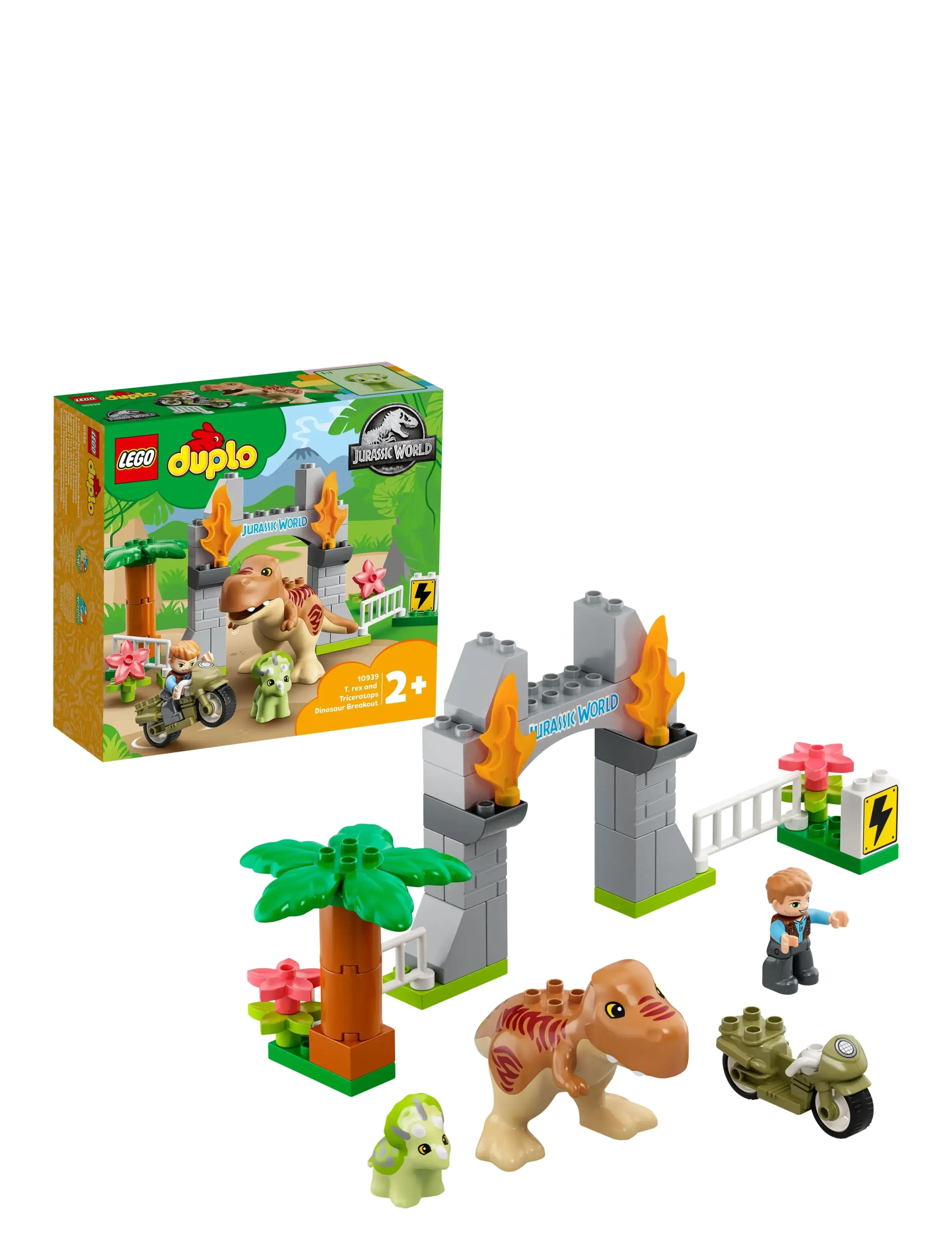 LEGO - Jurassic World T. rex and Triceratops Dinosaur Breakout 10939 (36 Pcs) - multicolor - 4