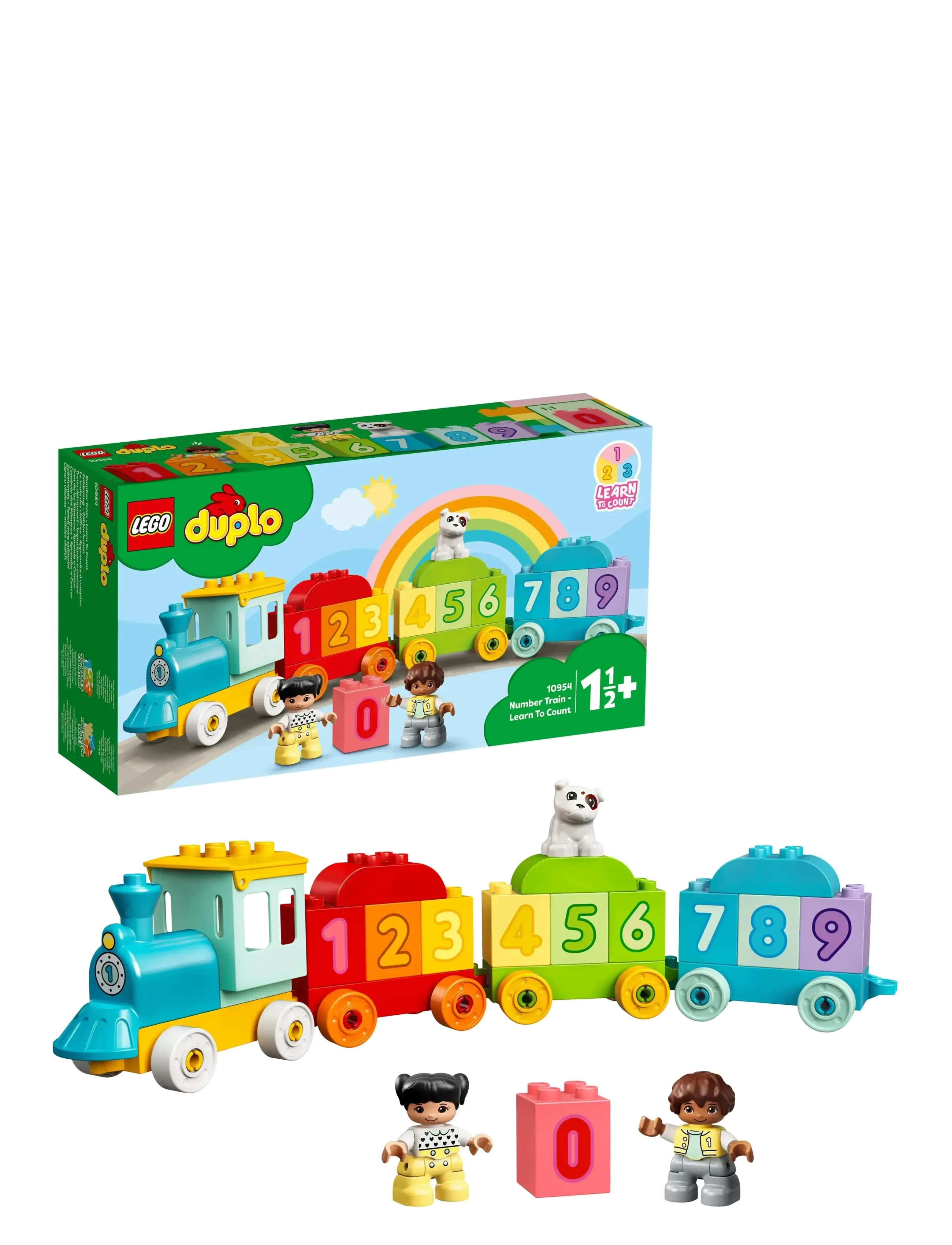 LEGO Tog Med Tal – Lær At Tælle 10954 Patterned - One Size - Kinder