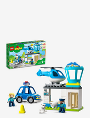 Rescue Police Station & Helicopter Toy Set - MULTICOLOR