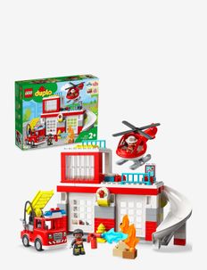Fire Station & Helicopter Toy Playset, LEGO