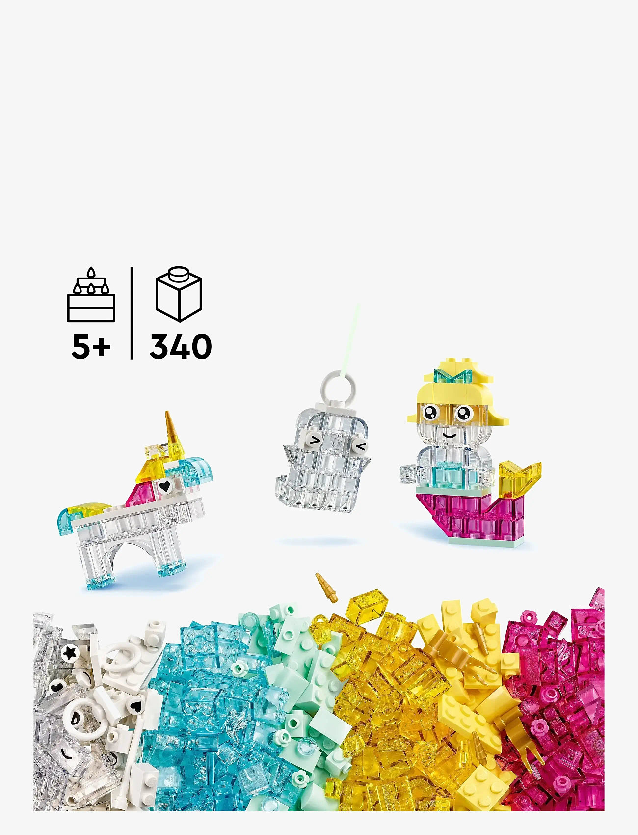 LEGO - Magiske gennemsigtige klodser - lego classic - multi - 1