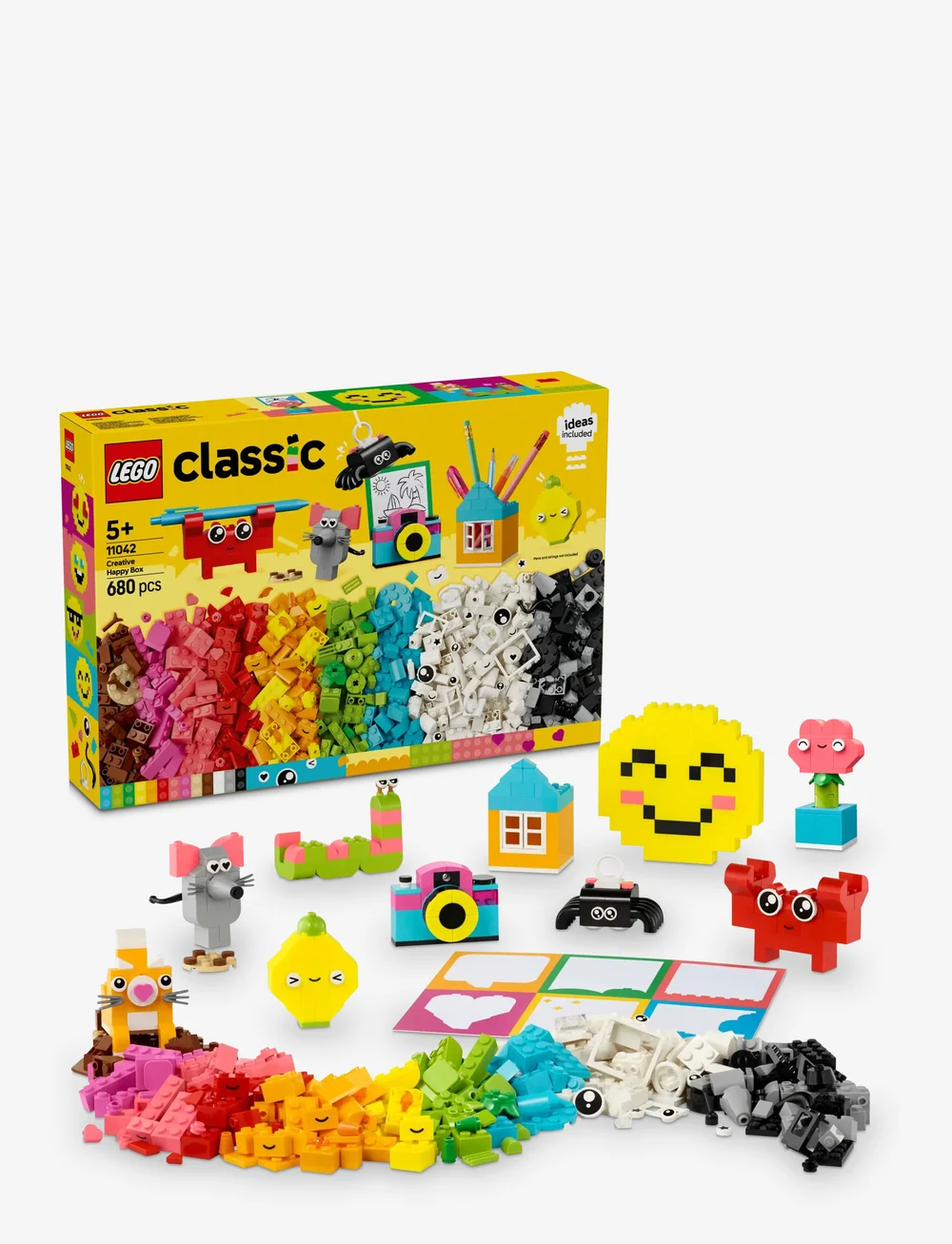 LEGO - Classic Creative Happy Box Colourful Building Bricks Toy 11042 - lego classic - multi - 0
