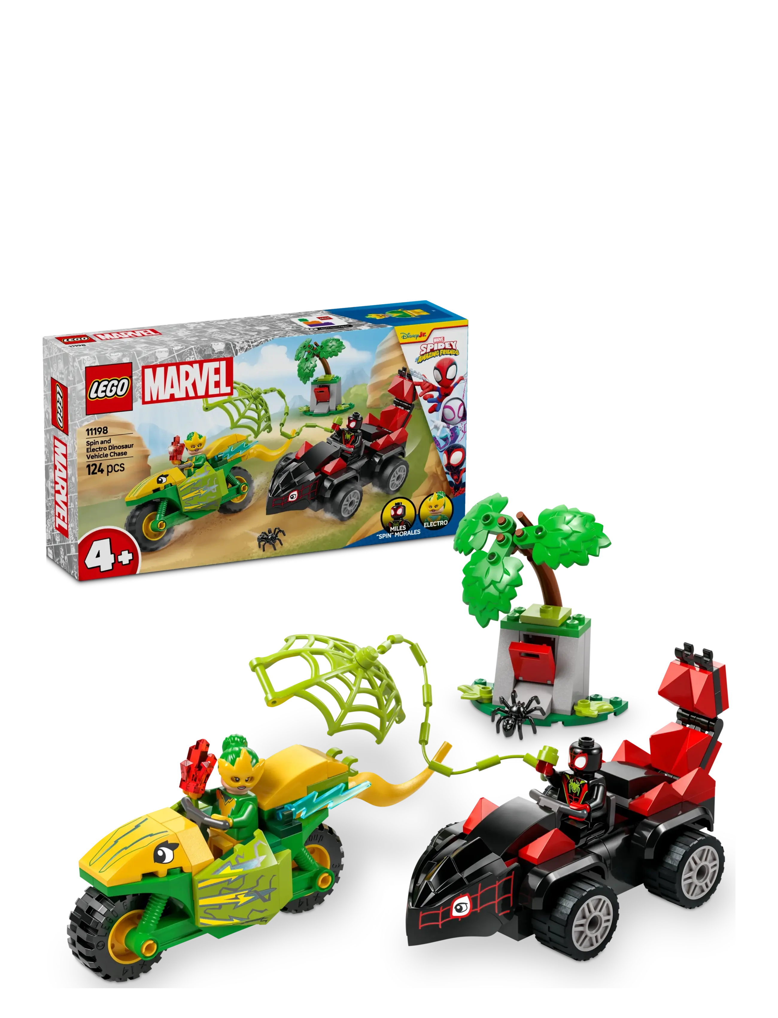 LEGO Spin Og Electros Jagt I Dinosaurkøretøjer 11198, One Size, Lego Spielzeug, Mehrfarbig/gemustert - Super Heroes, Kinder