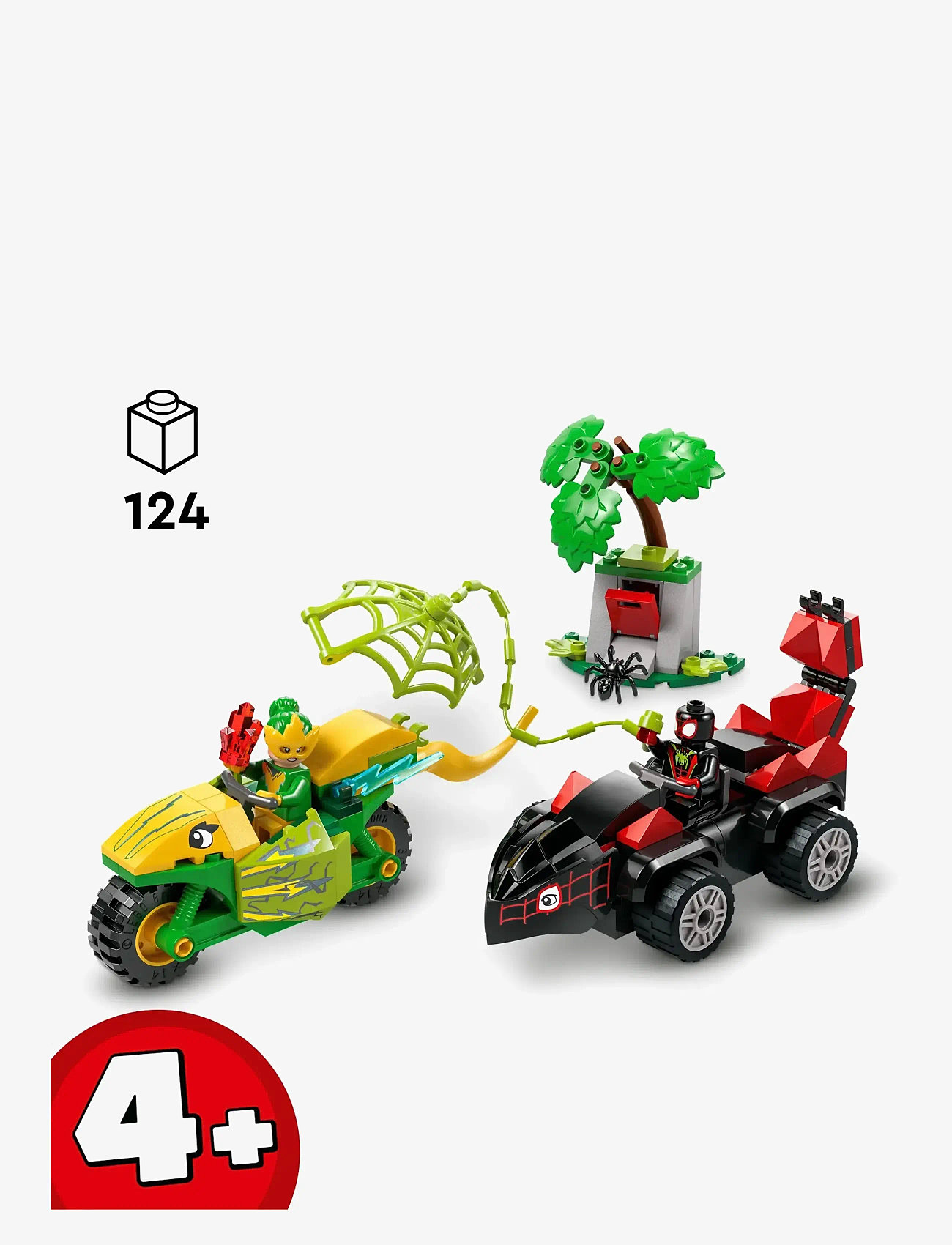 LEGO - Marvel Spidey And His Amazing Friends Spin and Electro Dinosaur Vehicle Chase 11198 - lego super heroes - multi - 1