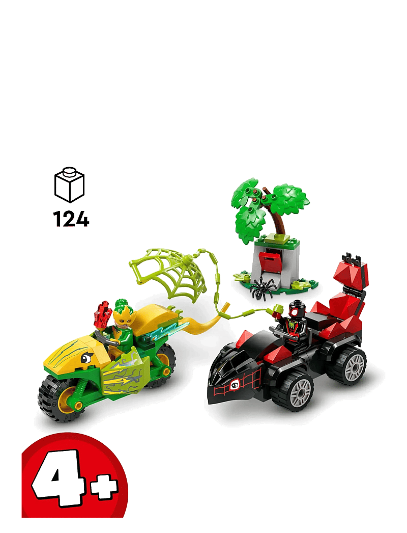 LEGO - Marvel Spidey And His Amazing Friends Spin and Electro Dinosaur Vehicle Chase 11198 - lego super heroes - multi - 1