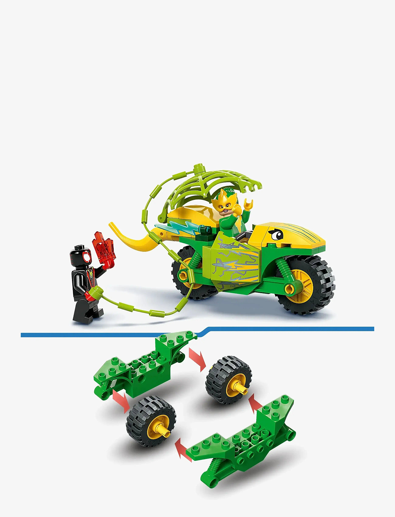 LEGO - Marvel Spidey And His Amazing Friends Spin and Electro Dinosaur Vehicle Chase 11198 - lego super heroes - multi - 3