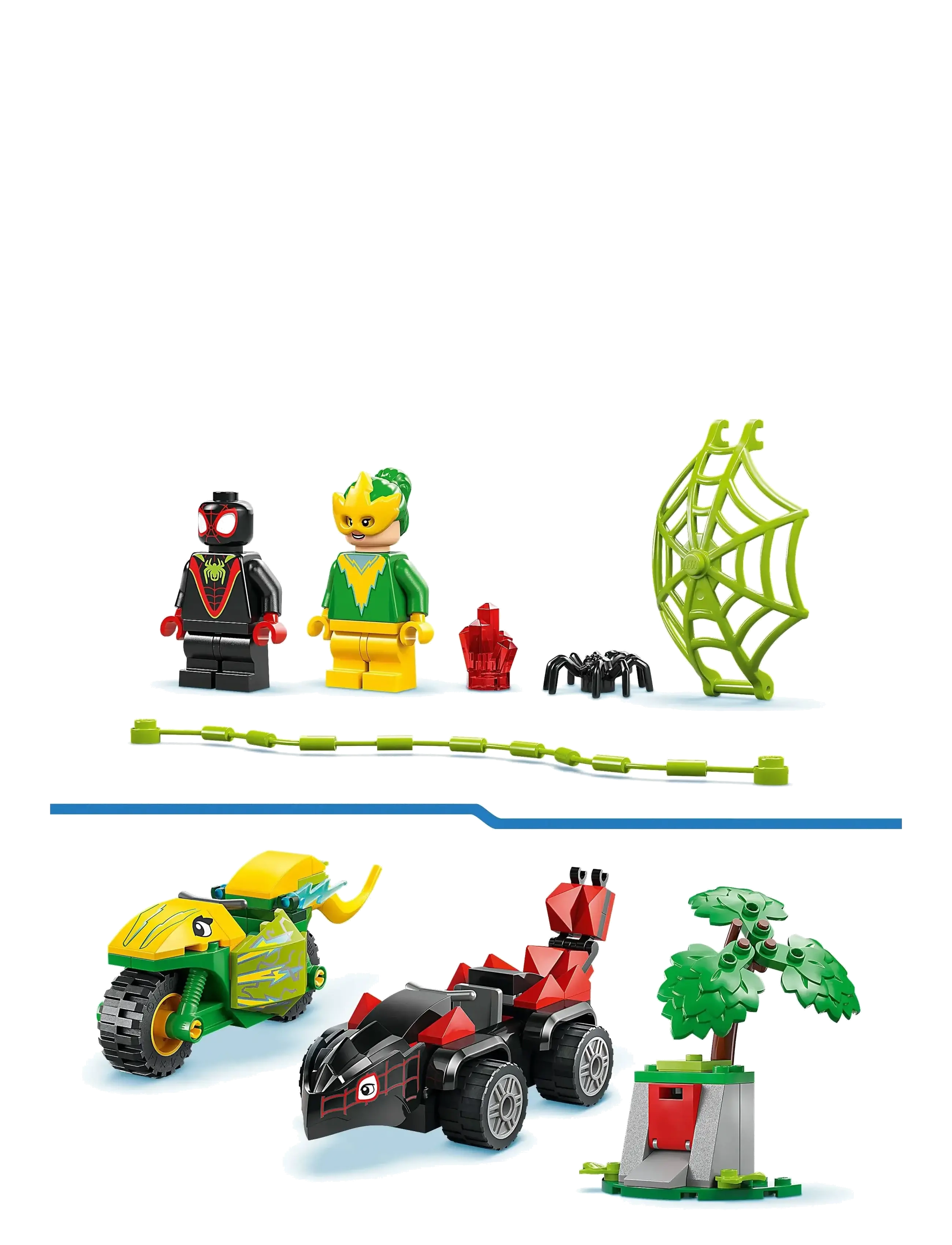 LEGO - Marvel Spidey And His Amazing Friends Spin and Electro Dinosaur Vehicle Chase 11198 - lego super heroes - multi - 4