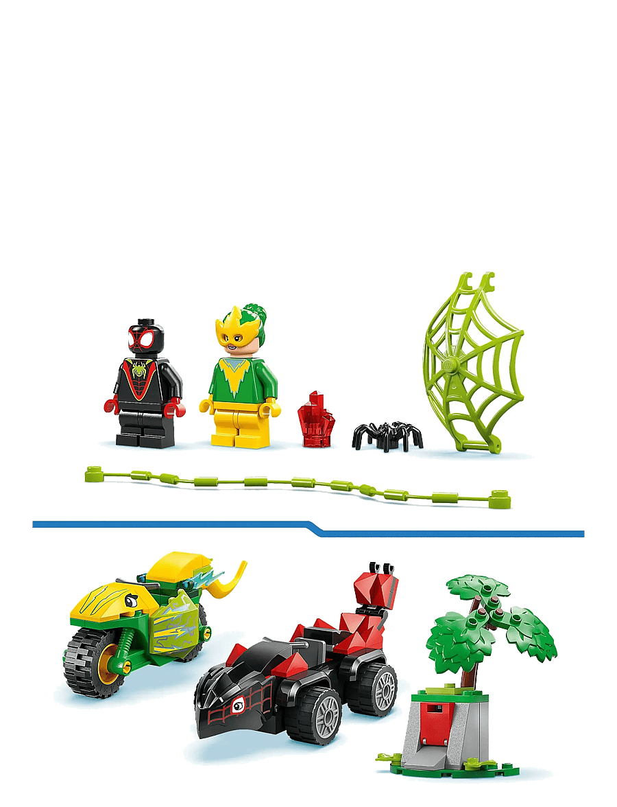 LEGO - Marvel Spidey And His Amazing Friends Spin and Electro Dinosaur Vehicle Chase 11198 - lego super heroes - multi - 4