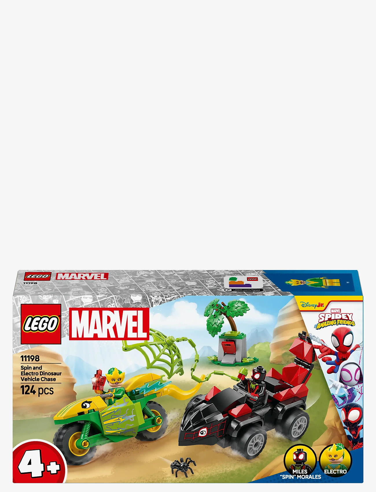 LEGO - Marvel Spidey And His Amazing Friends Spin and Electro Dinosaur Vehicle Chase 11198 - lego super heroes - multi - 5