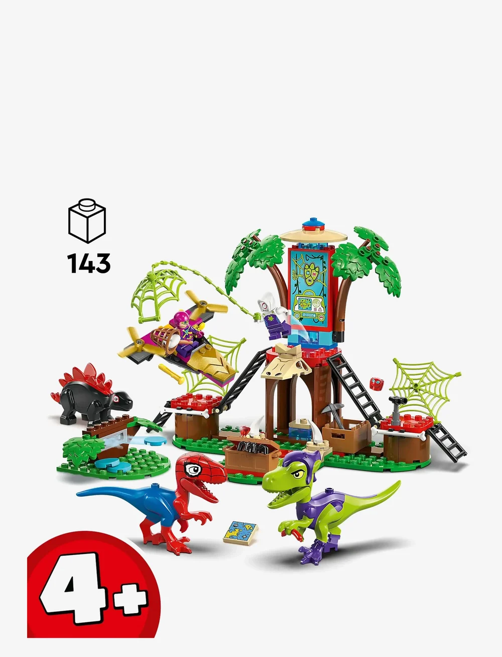 LEGO - Marvel Spidey And His Amazing Friends Spidey and Gobby’s Raptor Battle at Tree House HQ 11200 - lego super heroes - multi - 1