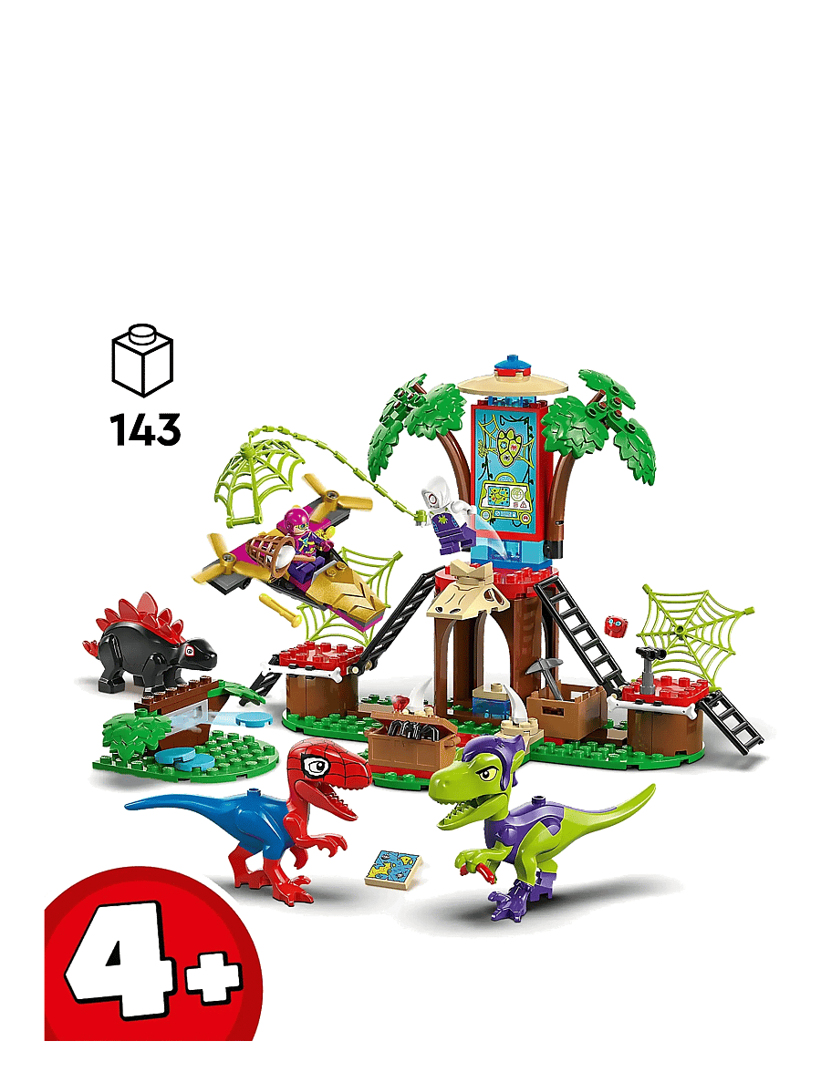 LEGO - Marvel Spidey And His Amazing Friends Spidey and Gobby’s Raptor Battle at Tree House HQ 11200 - lego super heroes - multi - 1