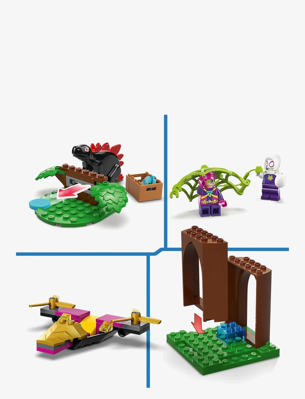 LEGO - Marvel Spidey And His Amazing Friends Spidey and Gobby’s Raptor Battle at Tree House HQ 11200 - lego super heroes - multi - 3