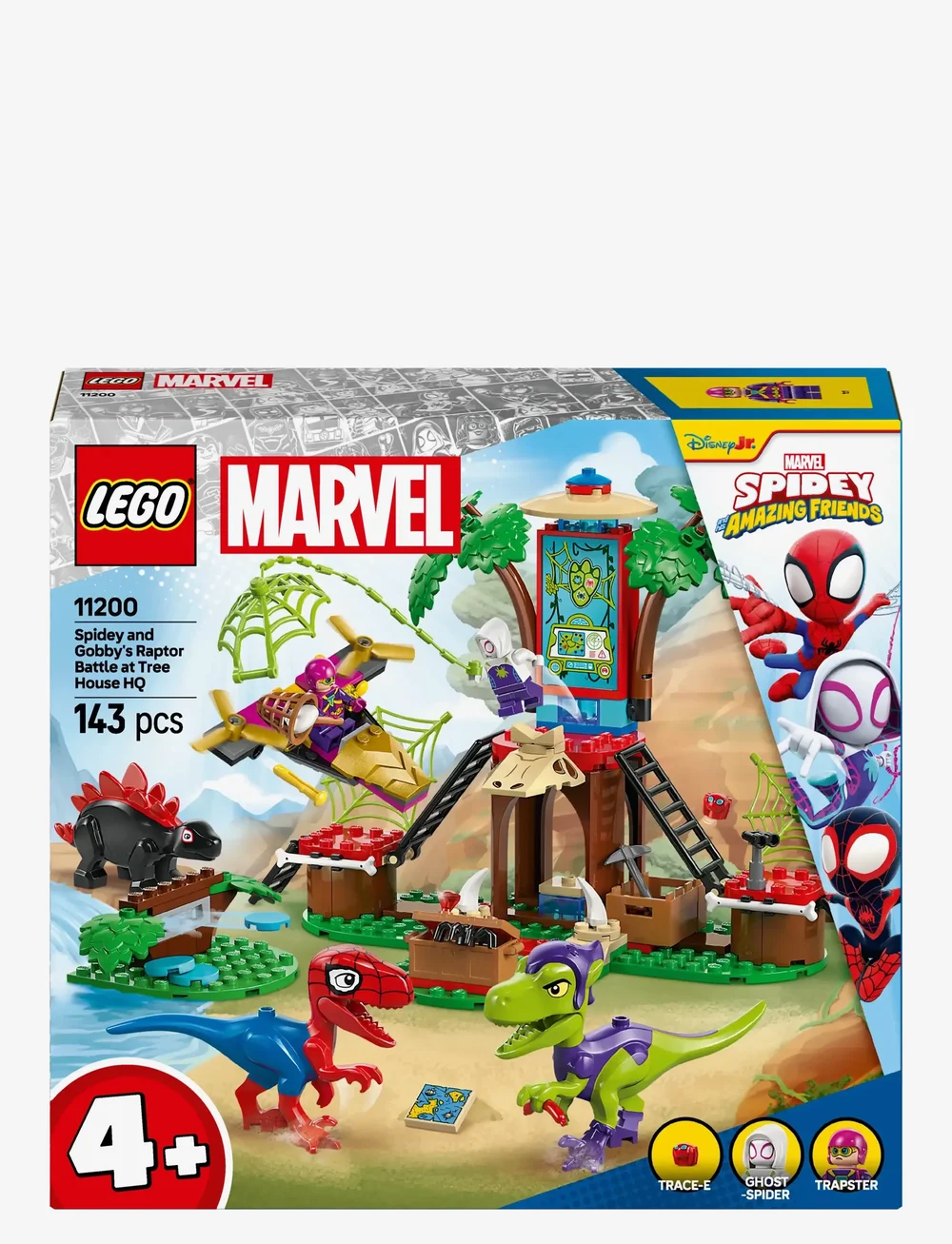 LEGO - Marvel Spidey And His Amazing Friends Spidey and Gobby’s Raptor Battle at Tree House HQ 11200 - lego super heroes - multi - 5
