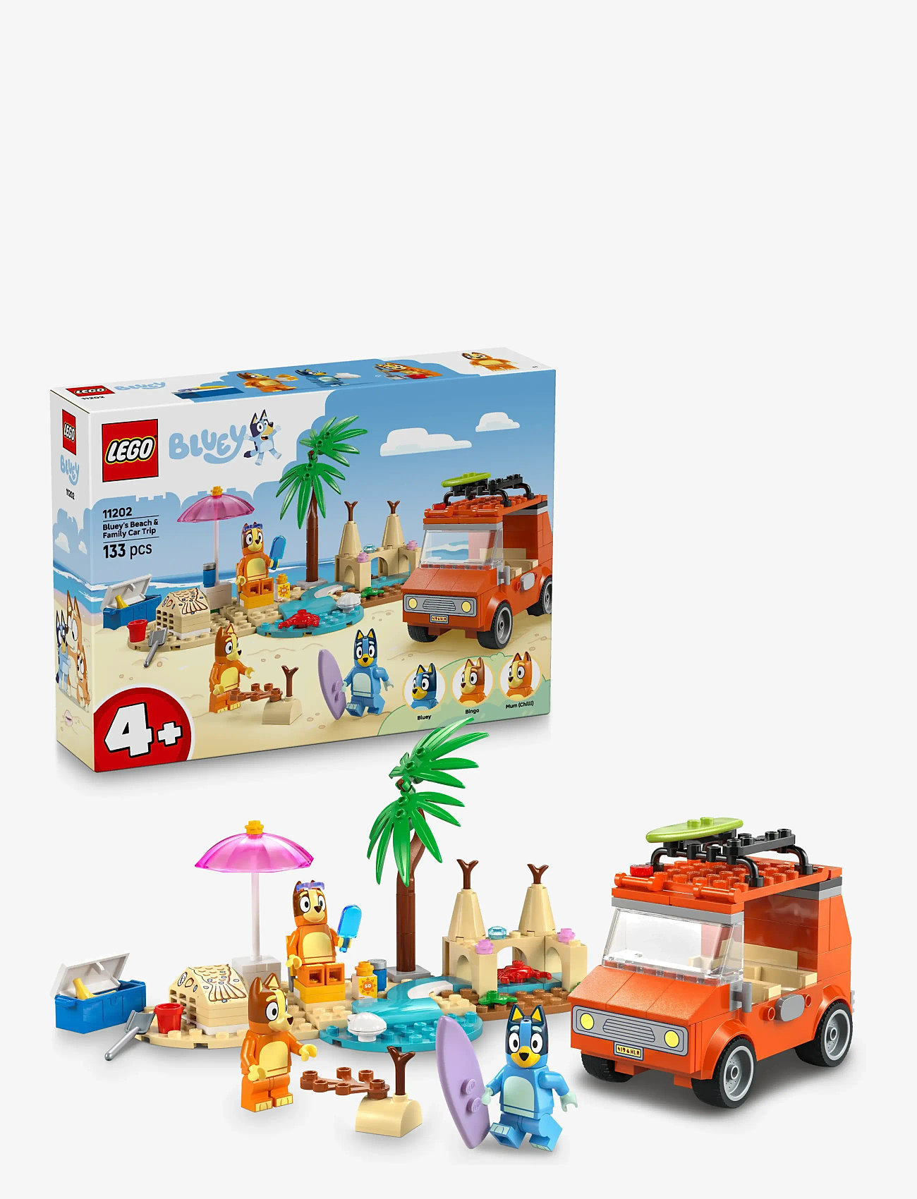 LEGO - Bluey: Bluey’s Beach & Family Car Trip, Preschool Toy Building Kit 11202 - lego bluey - multi - 0